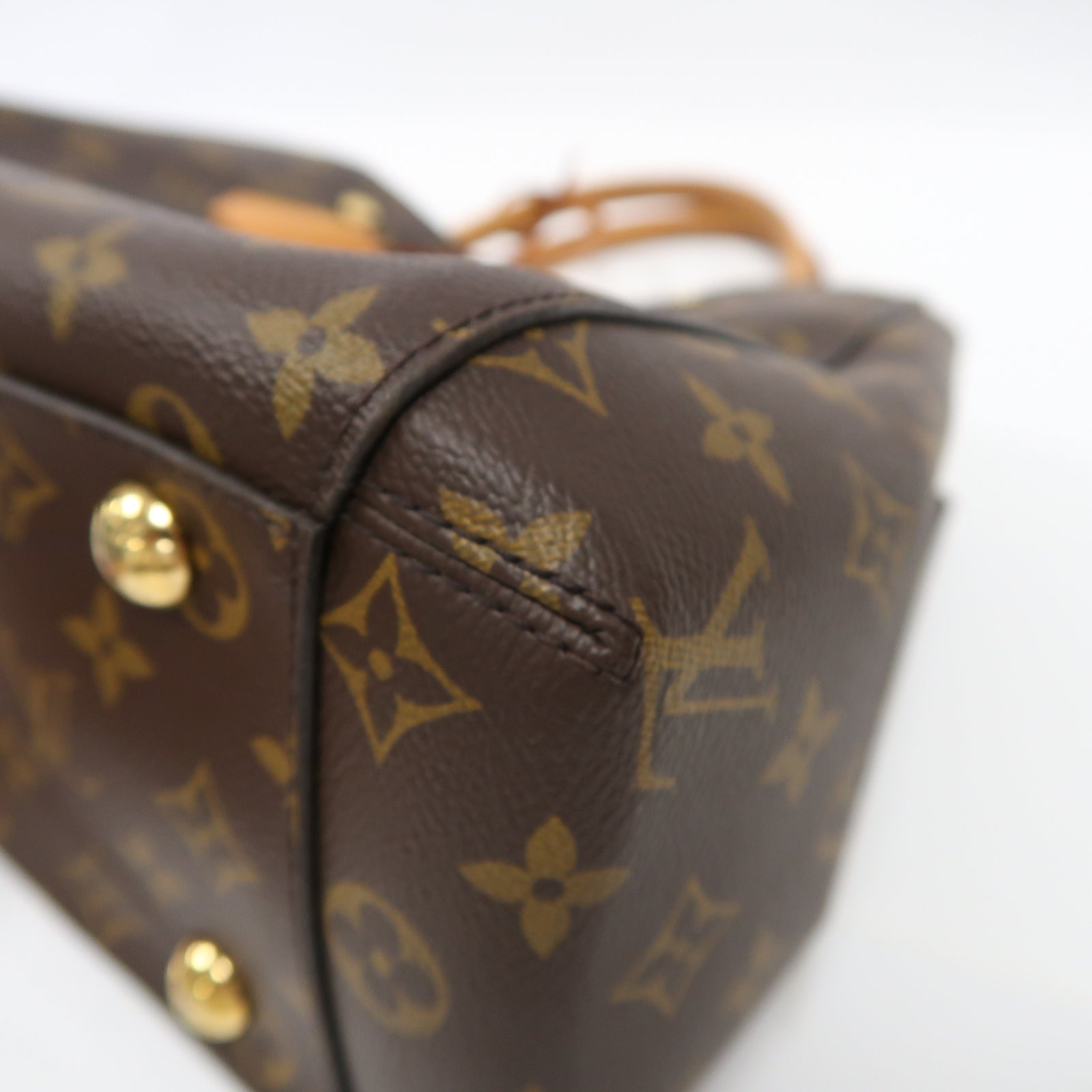 LOUIS VUITTON 【激減優惠】Monogram Montaigne MM金扣手挽肩背兩用袋啡色
