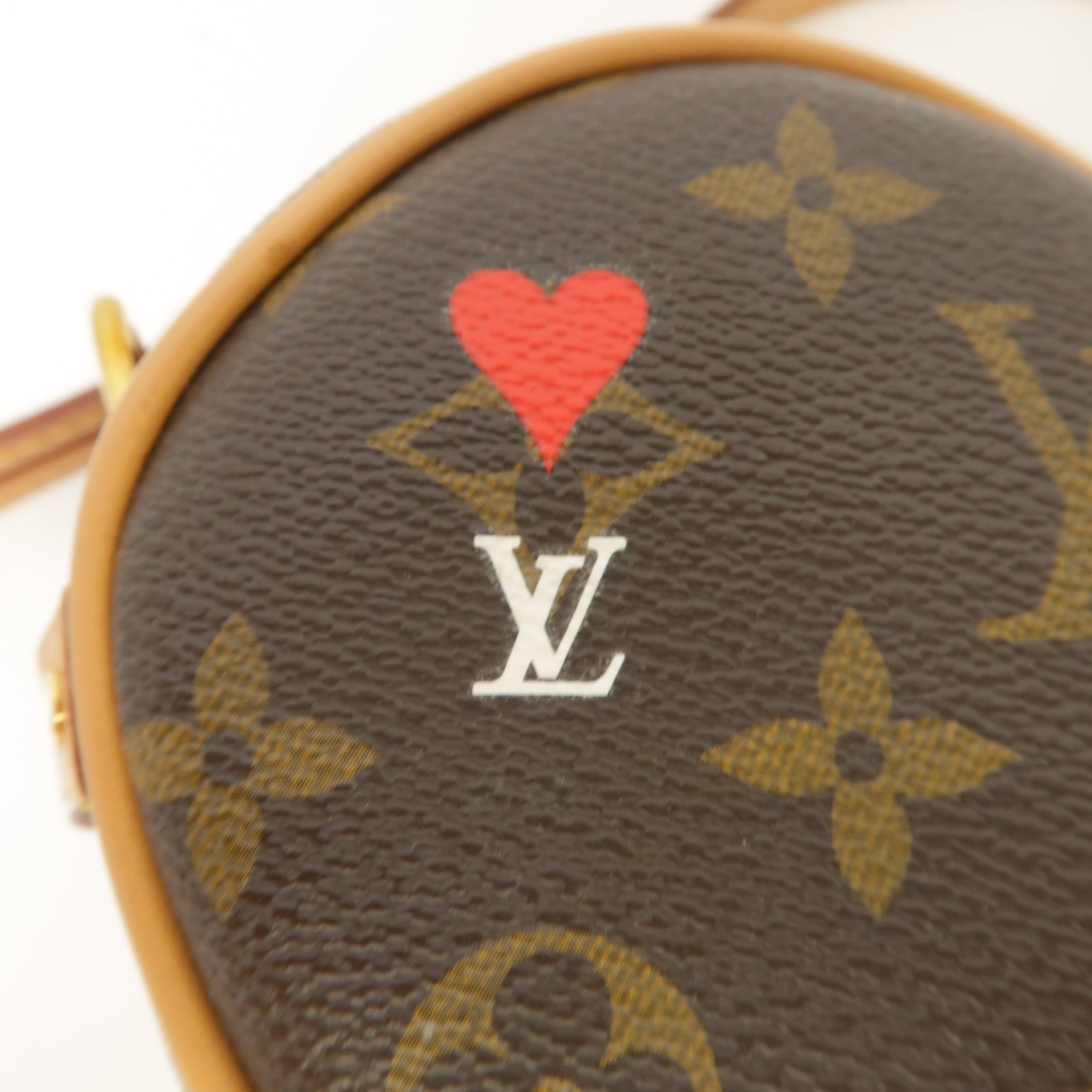 LOUIS VUITTON Monogram Game On Coeur金扣肩背袋啡色