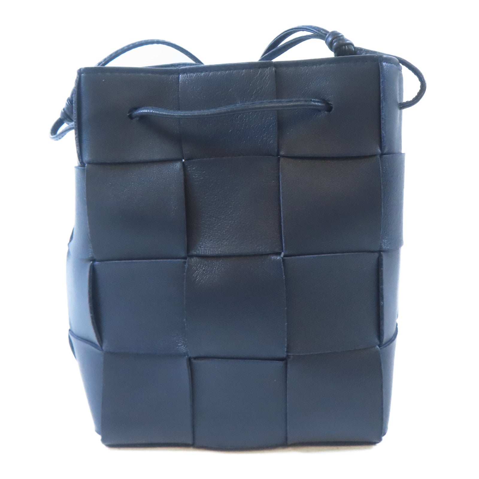 BOTTEGA VENETA 織紋皮革Cassette Bucket肩背袋黑色