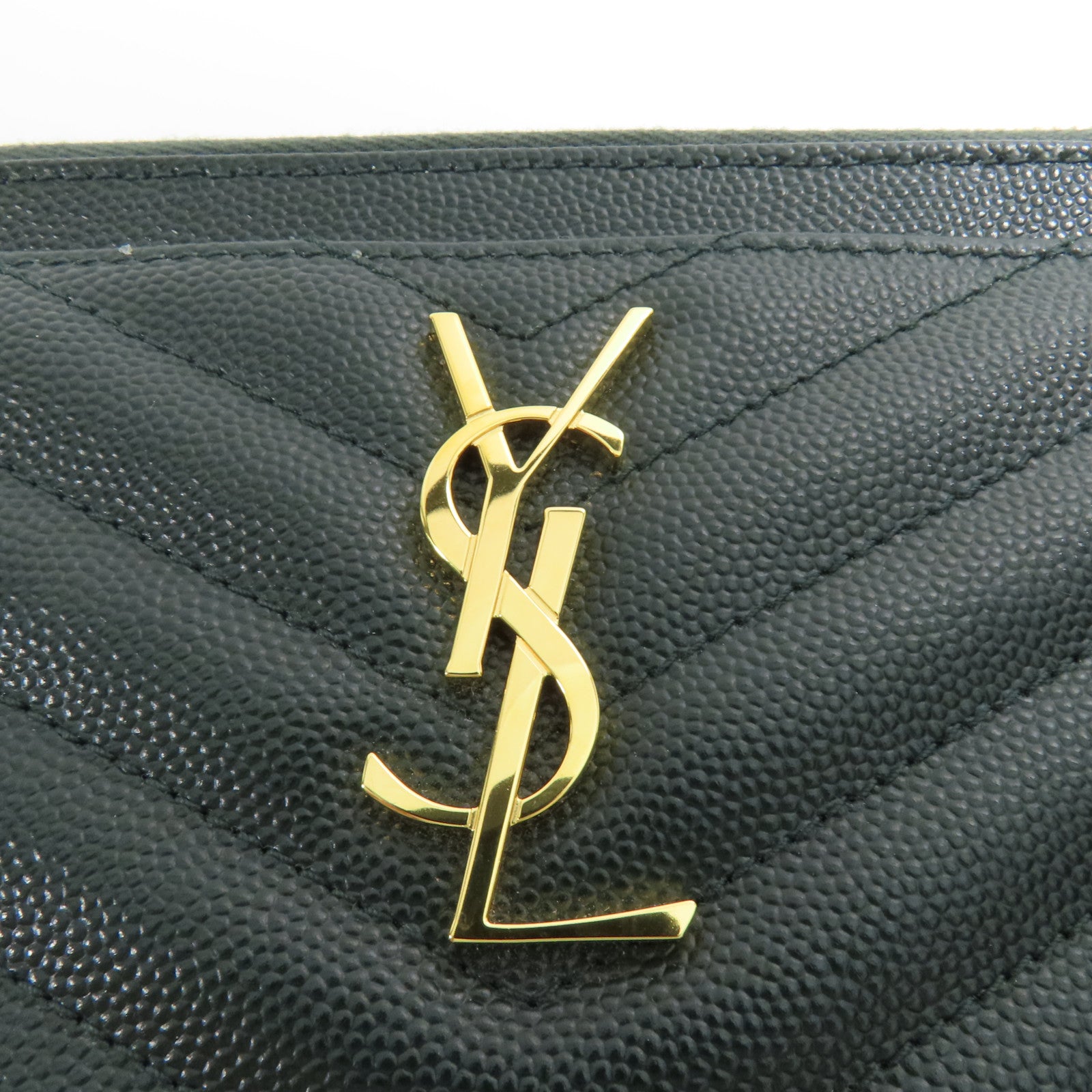 SAINT LAURENT 牛皮皮革Clutch Bag金扣手拿包