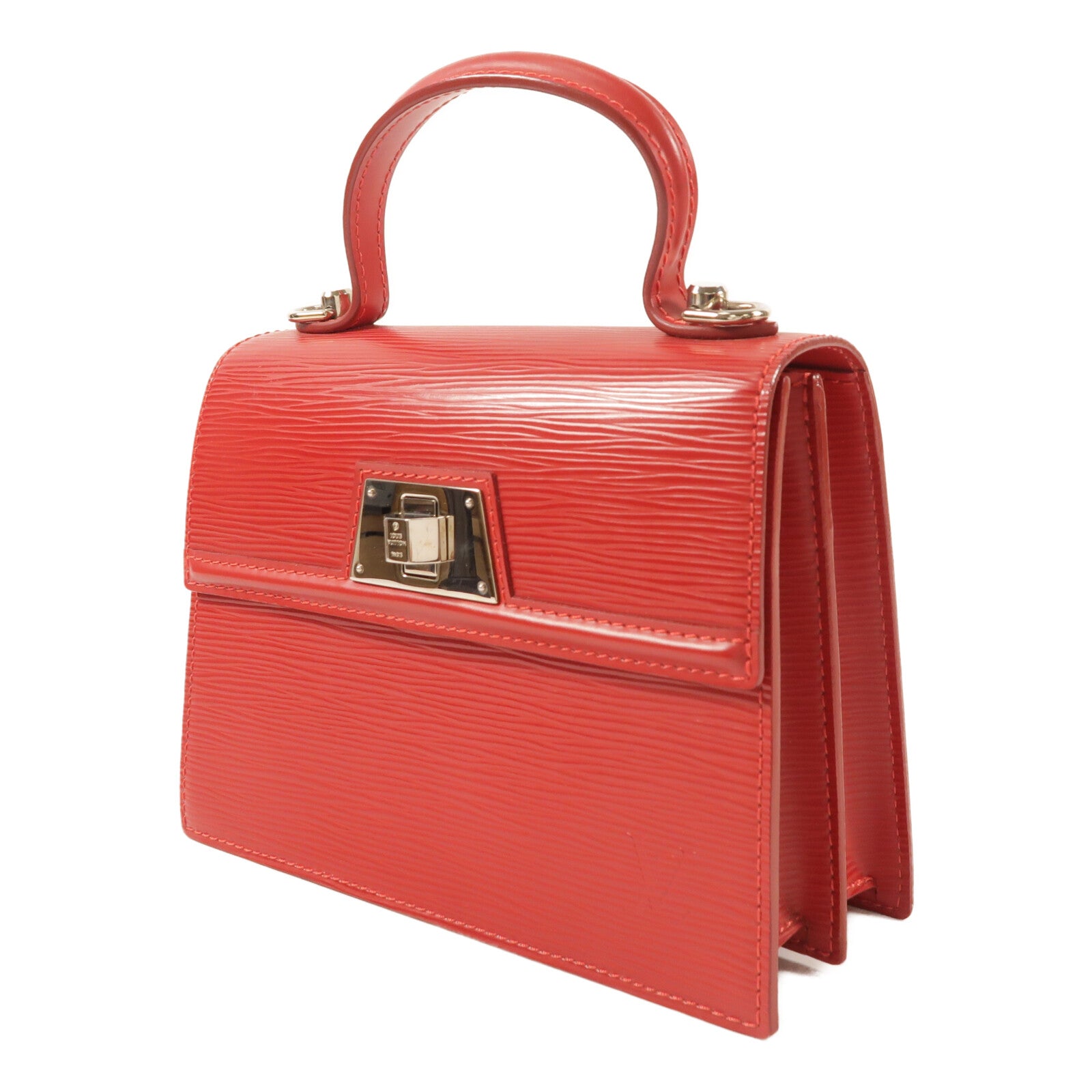 LOUIS VUITTON Epi Sevigne PM銀扣手挽肩背兩用袋