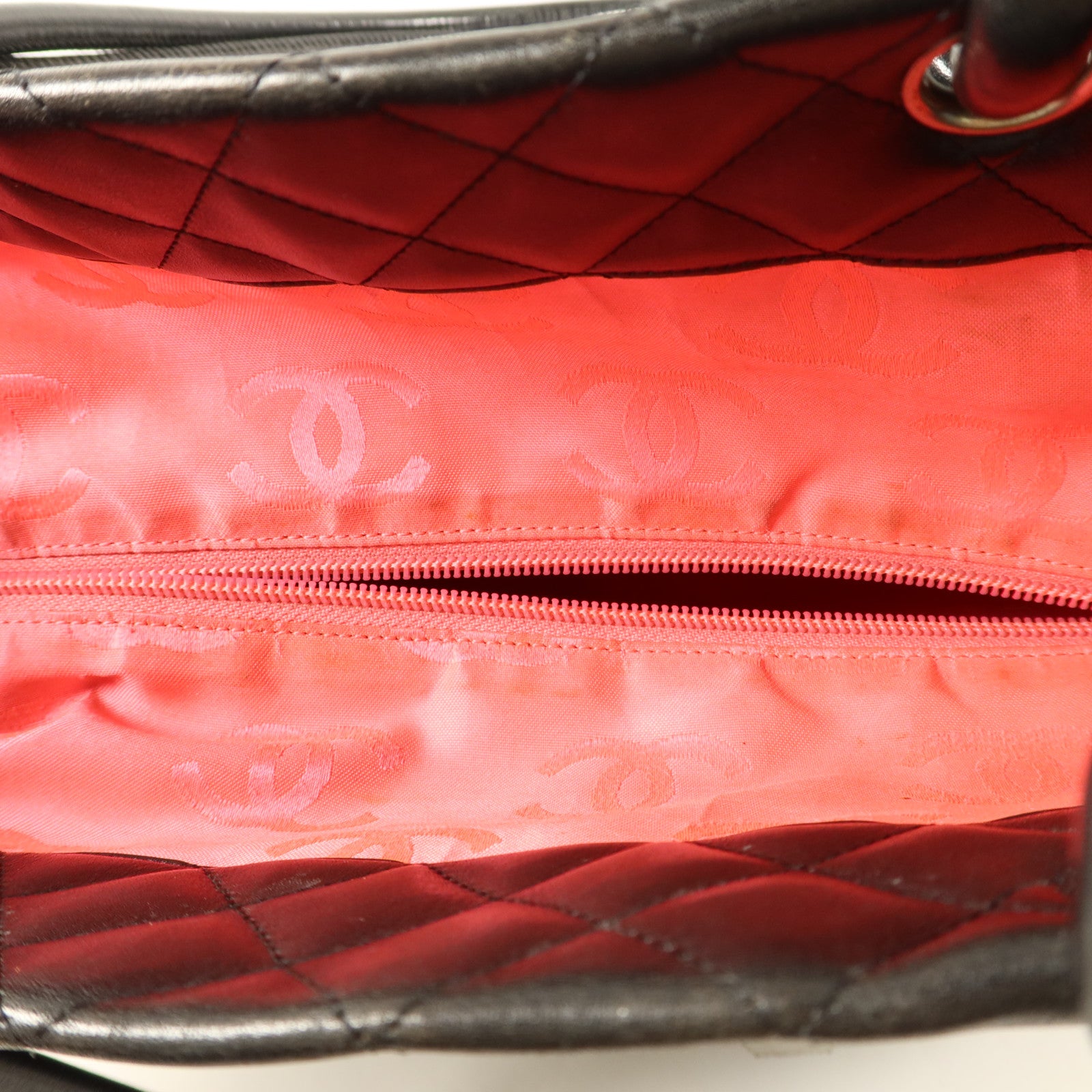 CHANEL 牛皮皮革Cambon Tote Bag銀扣手挽袋