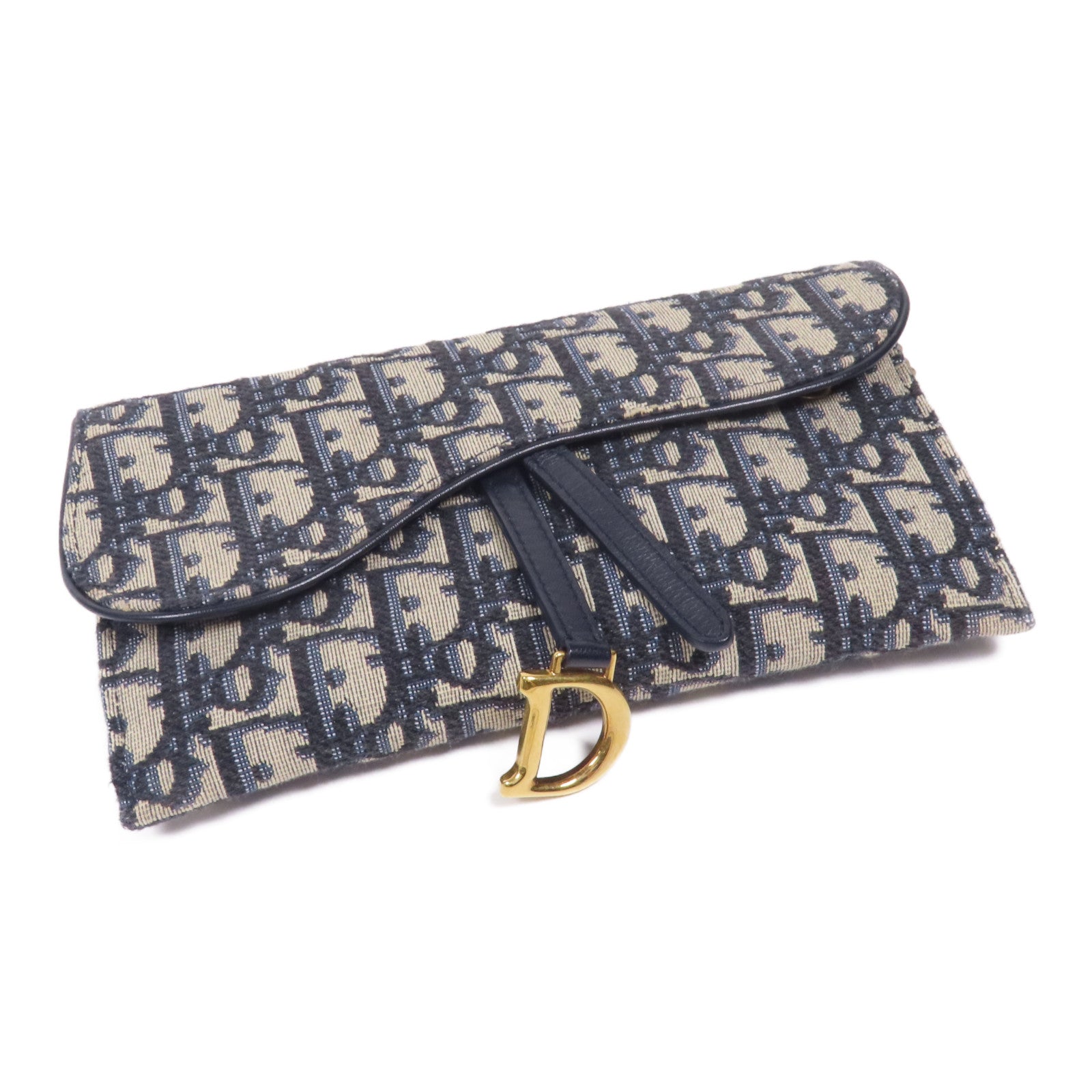 Dior 帆布Small Saddle Pouch With Chain金扣肩背袋