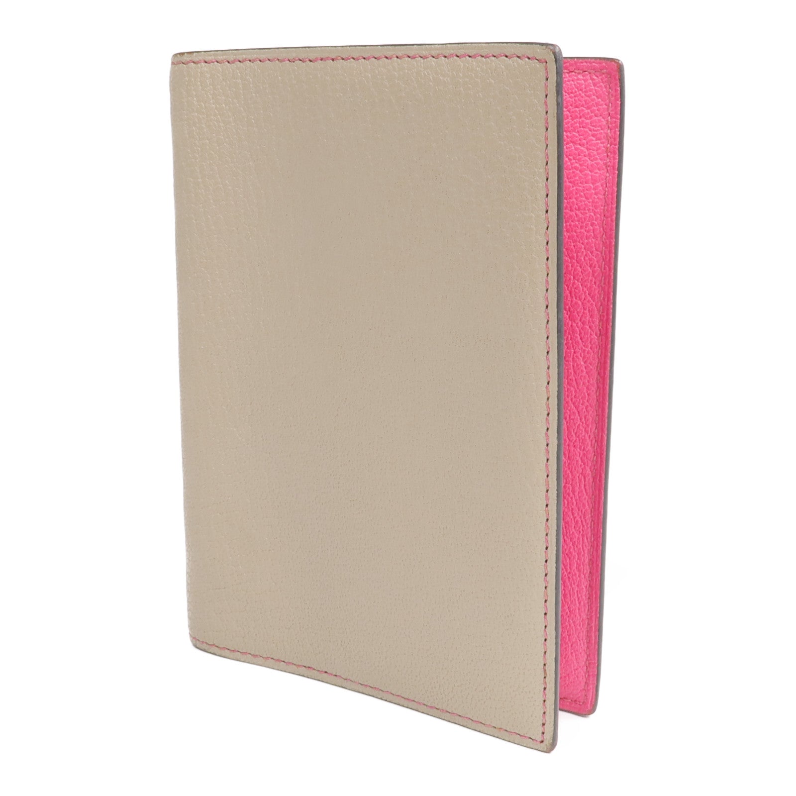 HERMES Chevre皮革Agenda Cover銀扣記事本封套Gris Asphalt