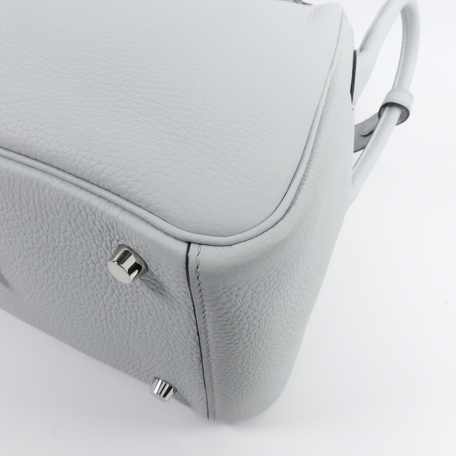 HERMES Clemence皮革Lindy 26手挽肩背兩用袋Blue Pale