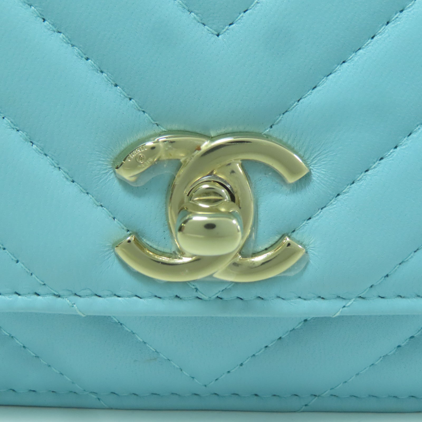 CHANEL 羊皮皮革Wallet On Chain金扣鏈帶肩背袋