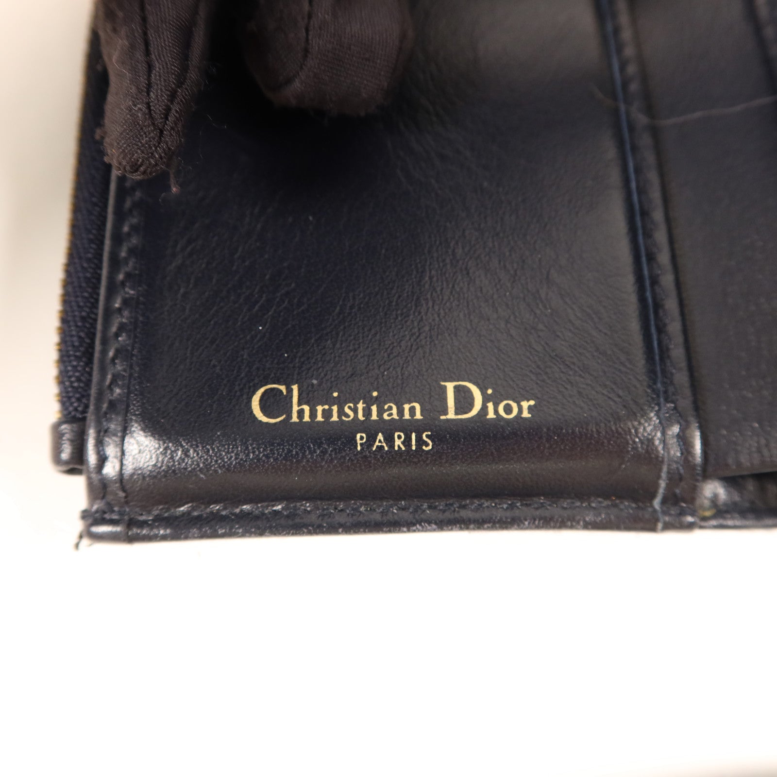 Dior 帆布Saddle Wallet金扣錢包
