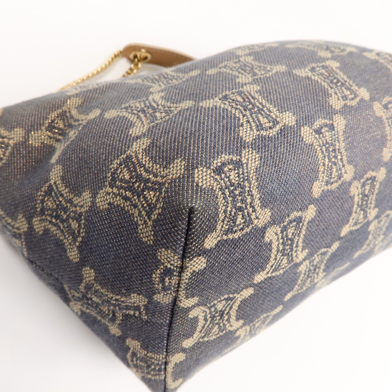 CELINE Denim Vintage Hand Bag鏈帶肩背袋