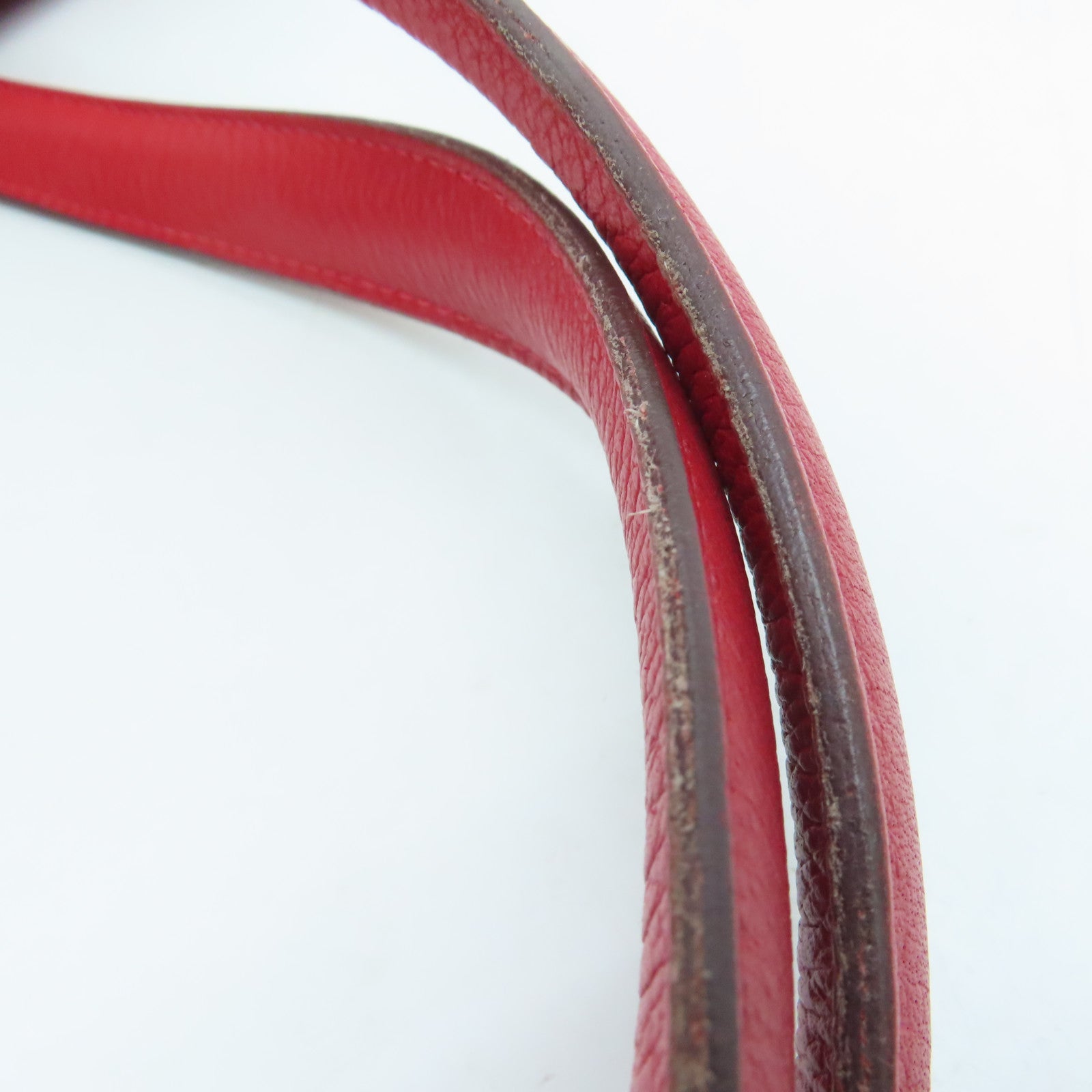 HERMES Evercolor皮革Victoria銀扣手挽袋法拉利紅