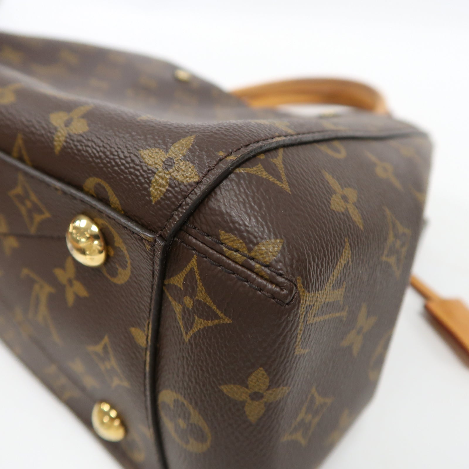 LOUIS VUITTON 【激減優惠】Monogram Montaigne MM金扣手挽肩背兩用袋啡色