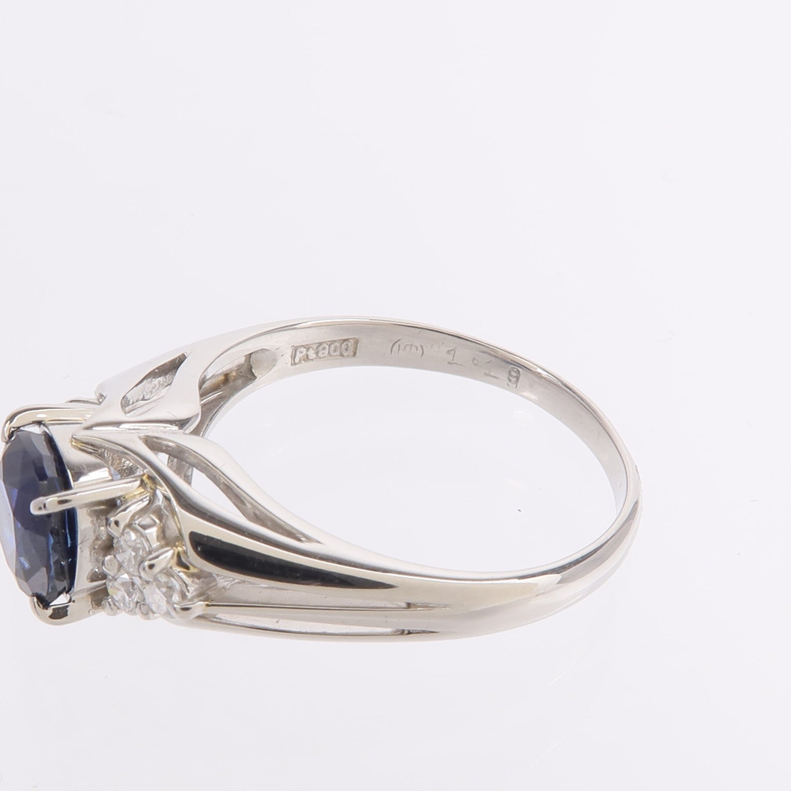 JEWELRY PT900鉑金Sapphire Diamond Ring藍寶石/鑽石戒指
