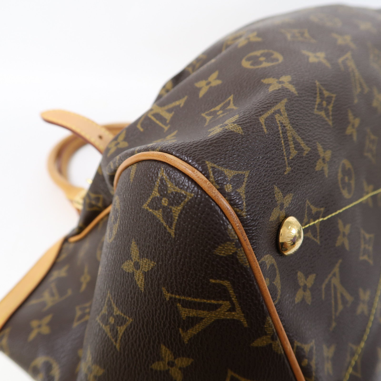 LOUIS VUITTON Monogram Tivoli GM金扣手挽袋啡色