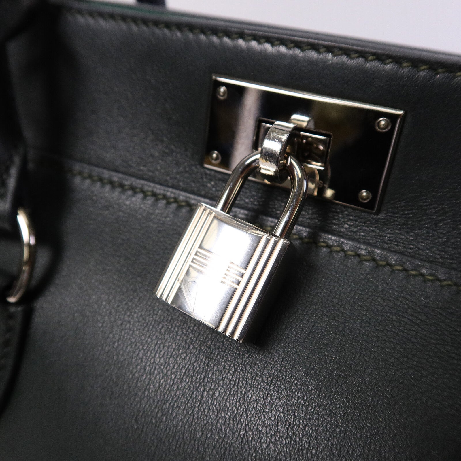 HERMES Swift皮革Toolbox 20手挽肩背兩用袋Vert Fonce