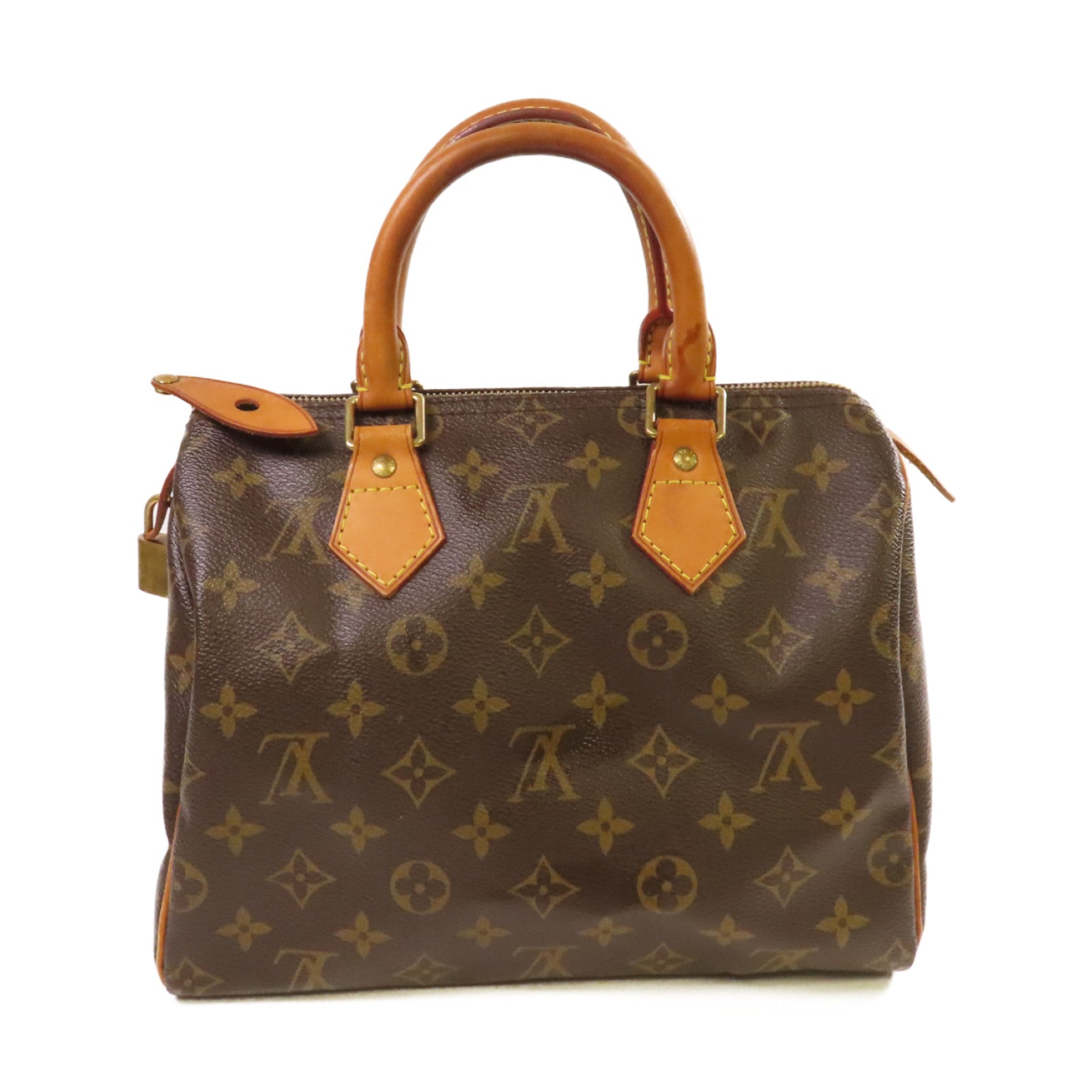 LOUIS VUITTON Monogram Speedy 25金扣手挽袋啡色