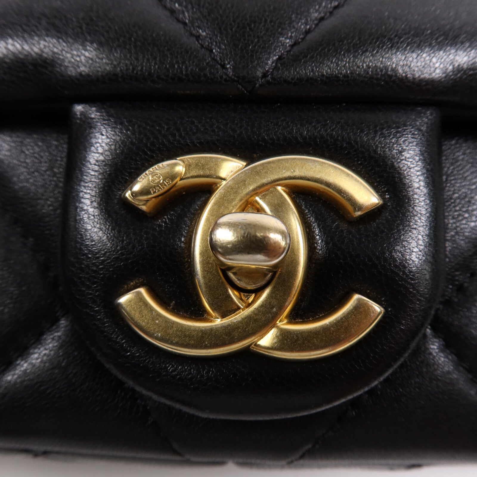 CHANEL 羊皮皮革Chain Shoulder Bag金扣鏈帶肩背袋