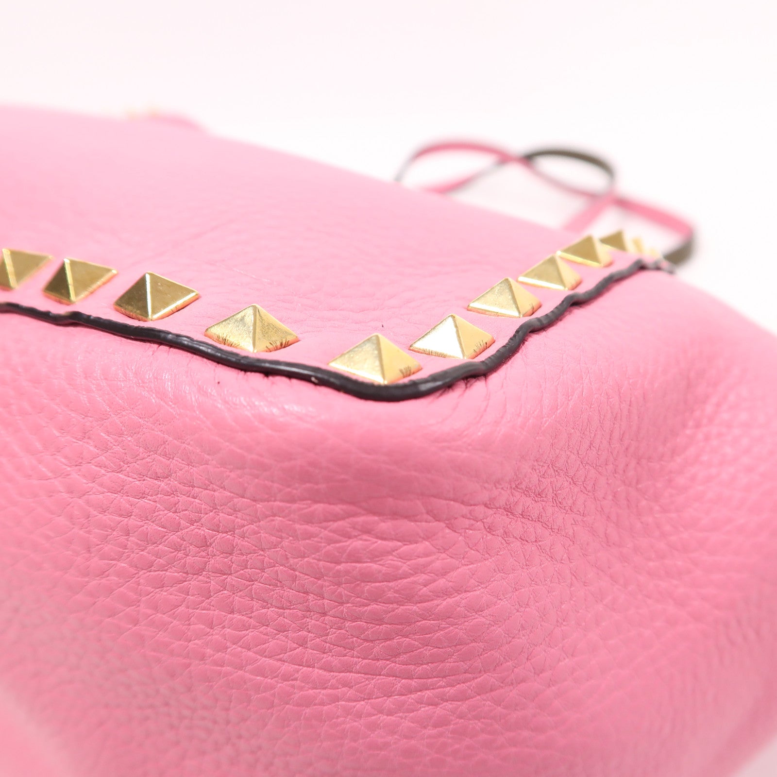 Valentino 牛皮皮革2 Way Shoulder金扣手挽肩背兩用袋