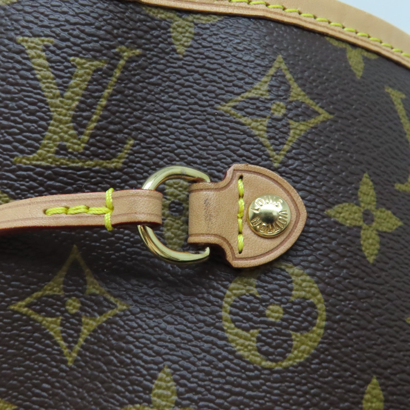 LOUIS VUITTON Monogram Neverfull PM金扣手挽袋啡色