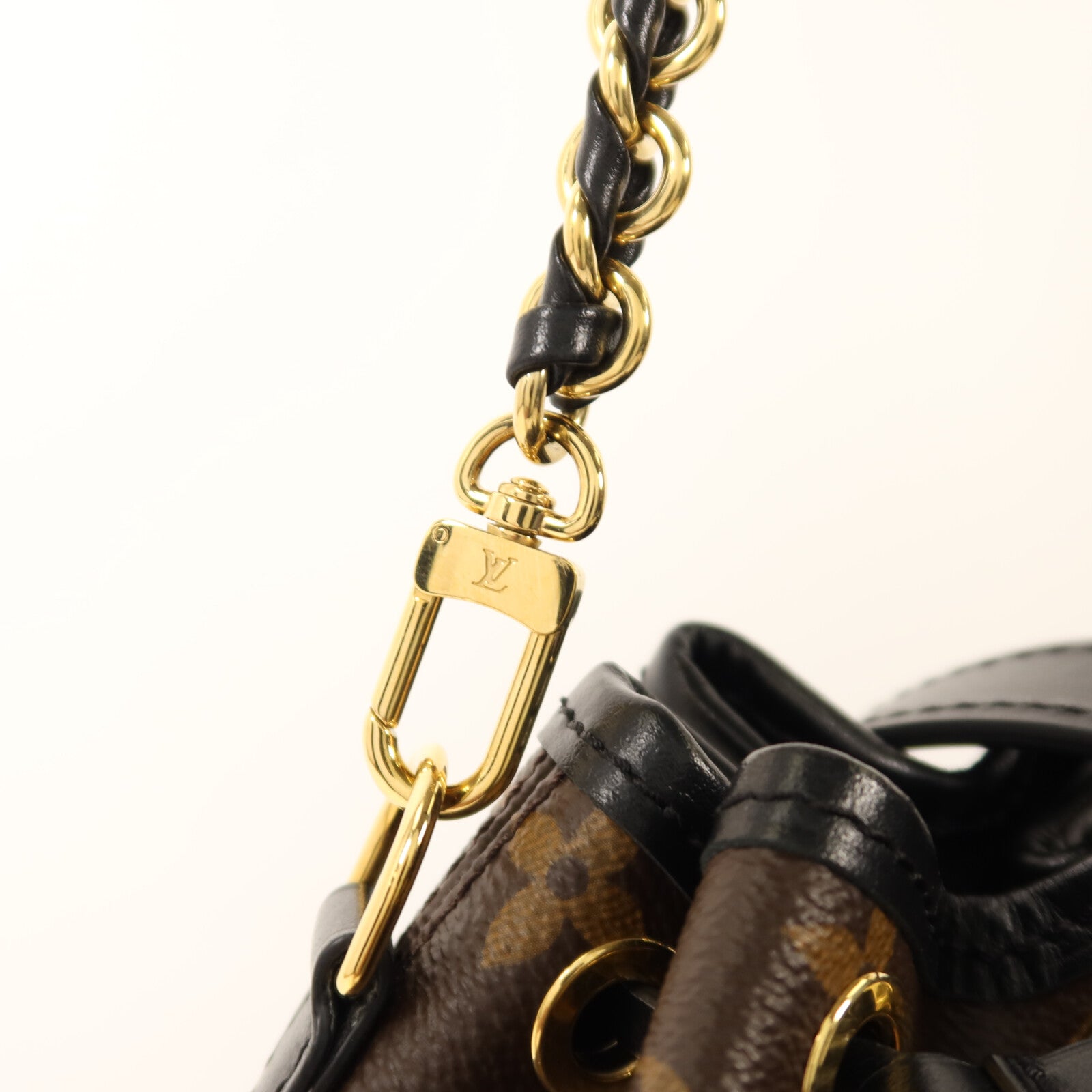 LOUIS VUITTON Monogram Canoe金扣鏈帶手挽肩背兩用袋