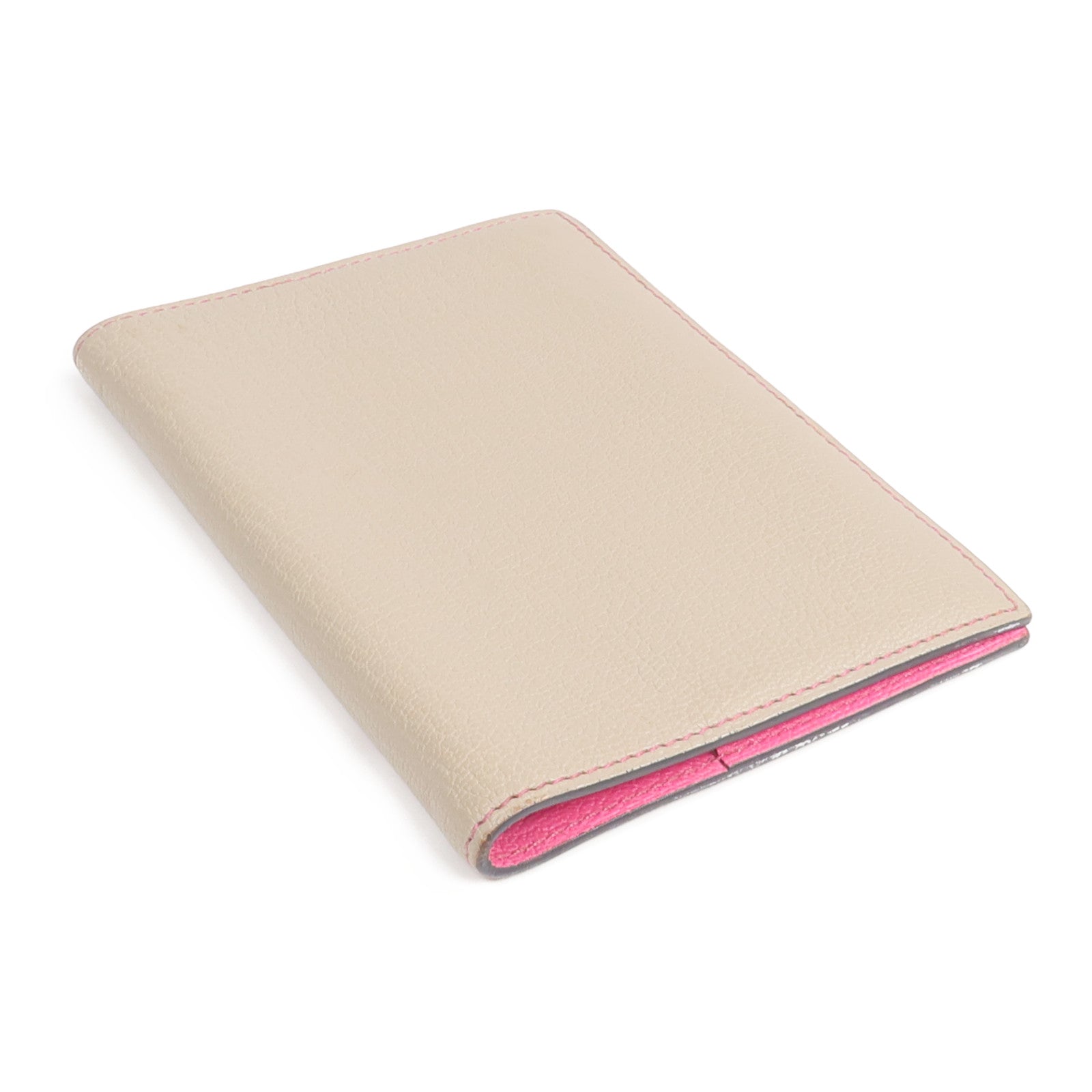 HERMES Chevre皮革Agenda Cover銀扣記事本封套Gris Asphalt