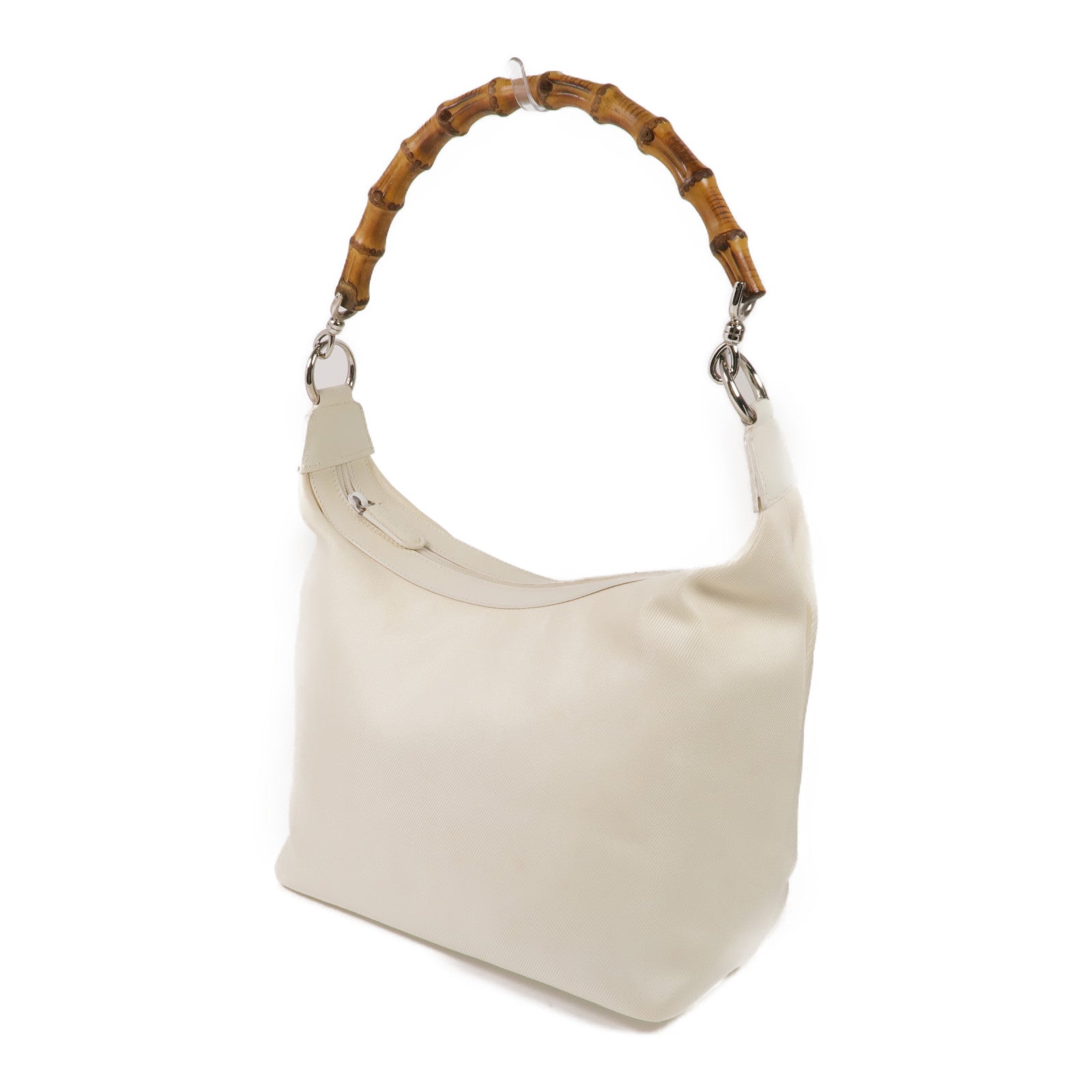 GUCCI 帆布Handbag銀扣手挽袋