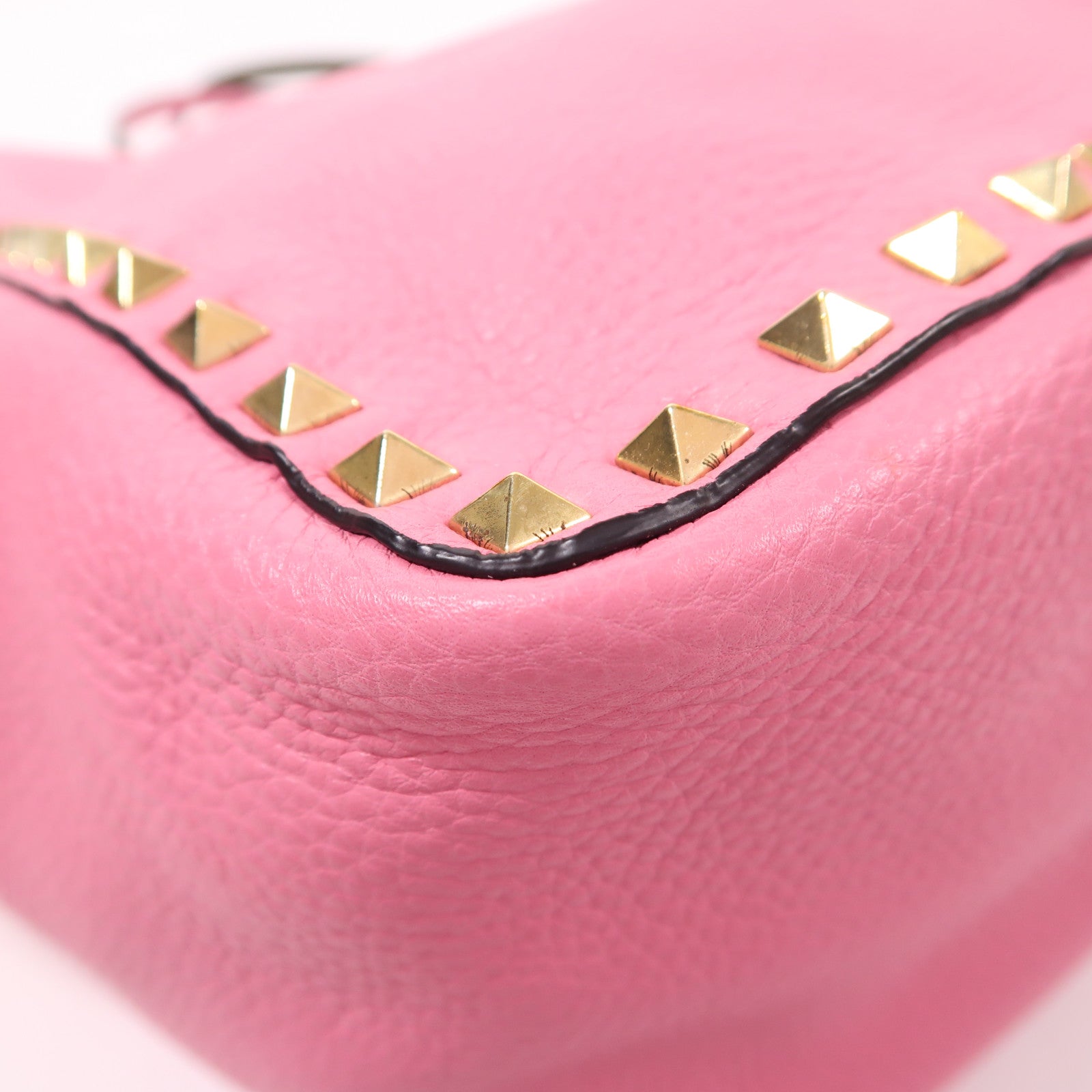 Valentino 牛皮皮革2 Way Shoulder金扣手挽肩背兩用袋