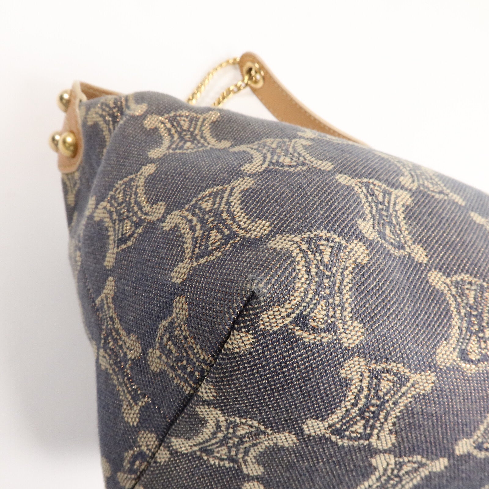 CELINE Denim Vintage Hand Bag鏈帶肩背袋