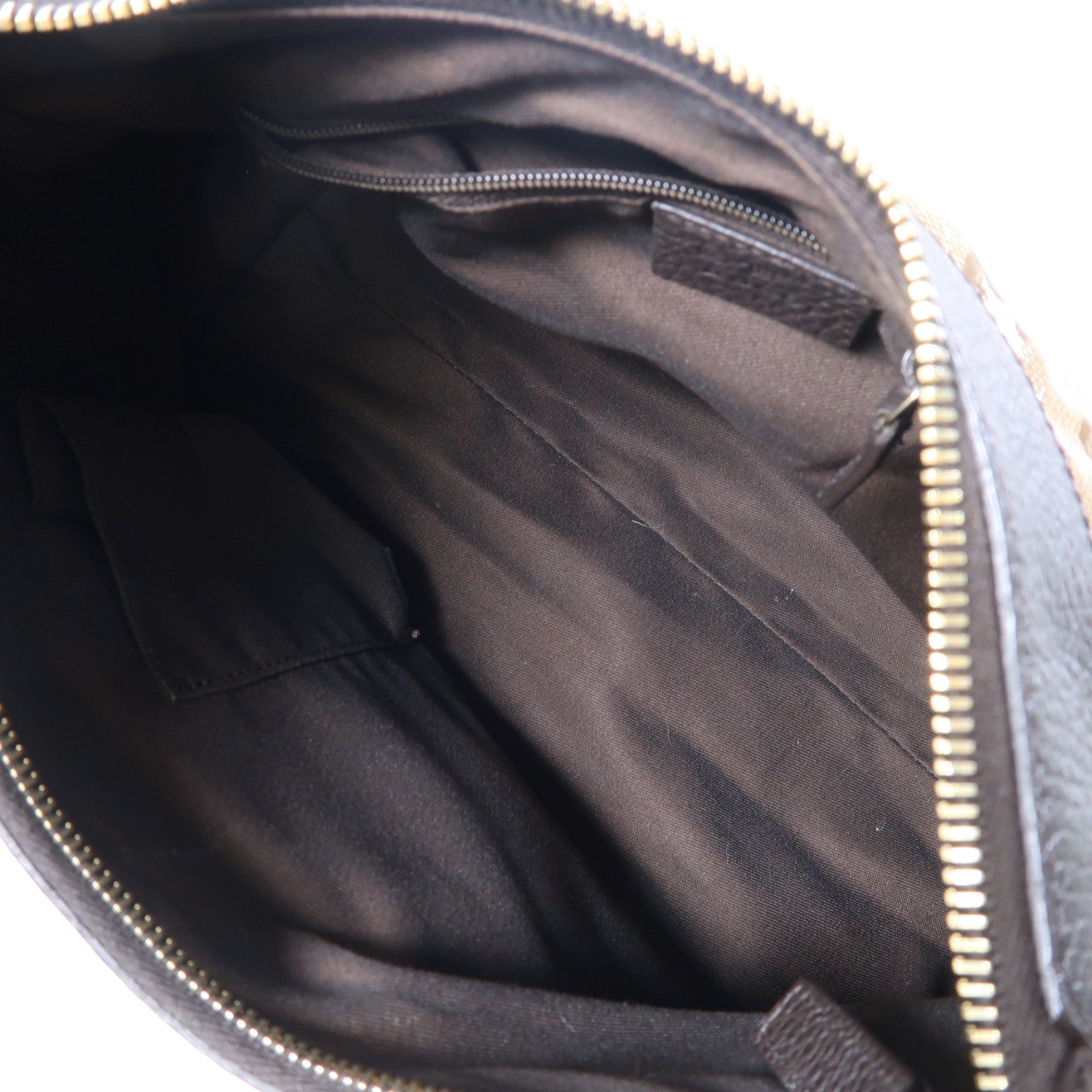 GUCCI 塗層帆布Shoulder Bag金扣肩背袋啡色
