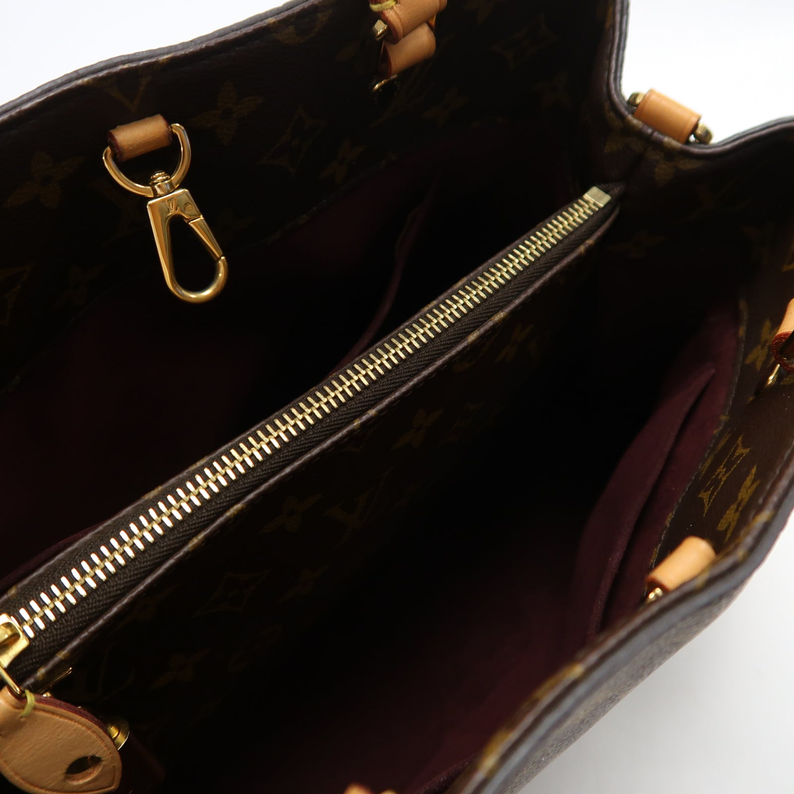 LOUIS VUITTON 【激減優惠】Monogram Montaigne MM金扣手挽肩背兩用袋啡色