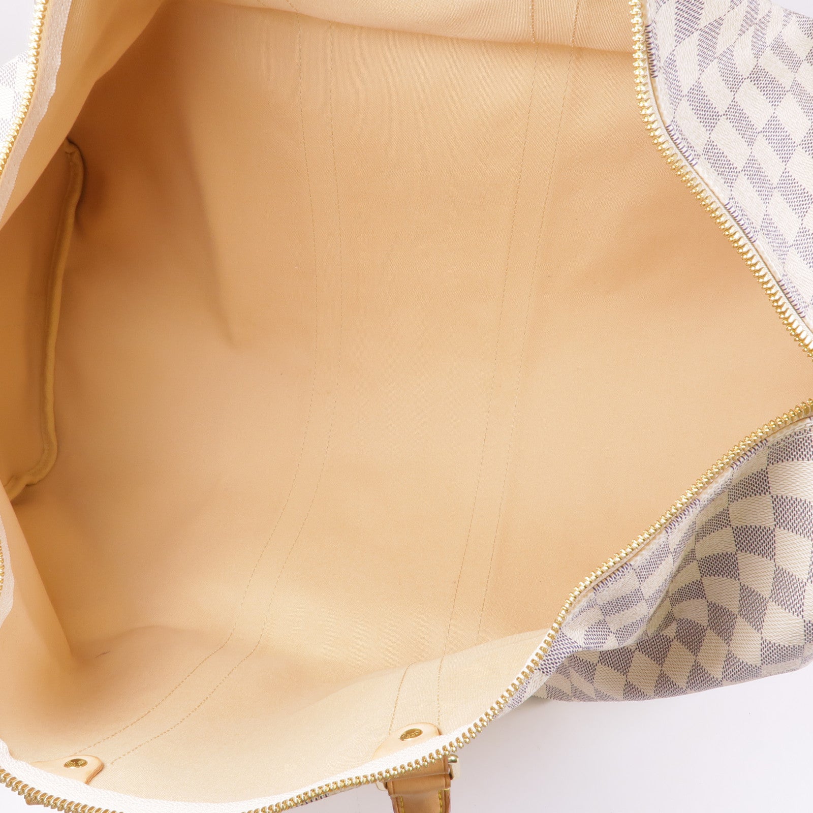 LOUIS VUITTON Damier Azur Keepall Bandouliere 55金扣手挽肩背兩用袋