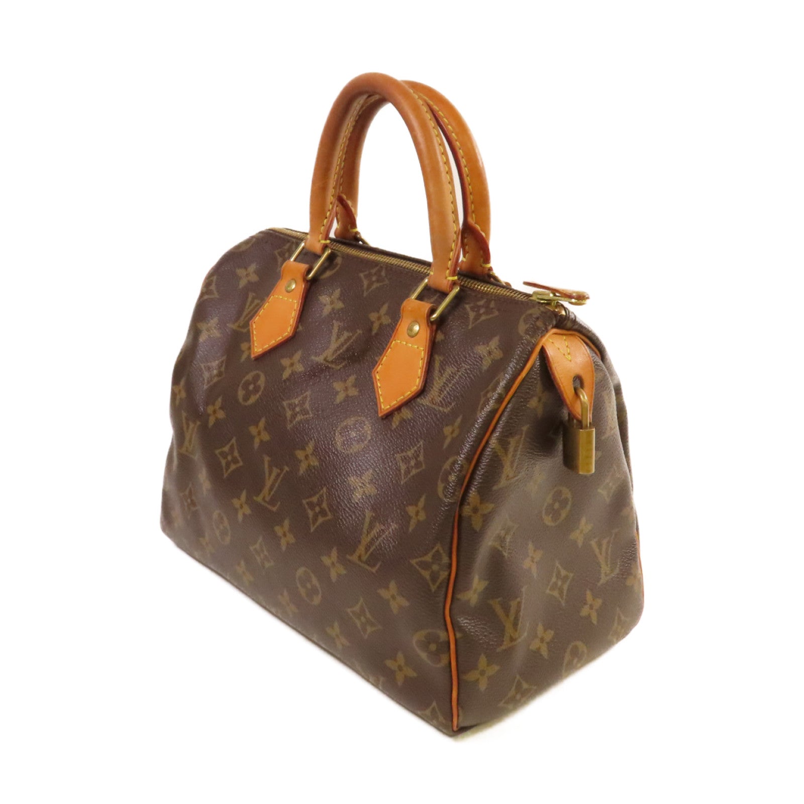 LOUIS VUITTON Monogram Speedy 25金扣手挽袋啡色