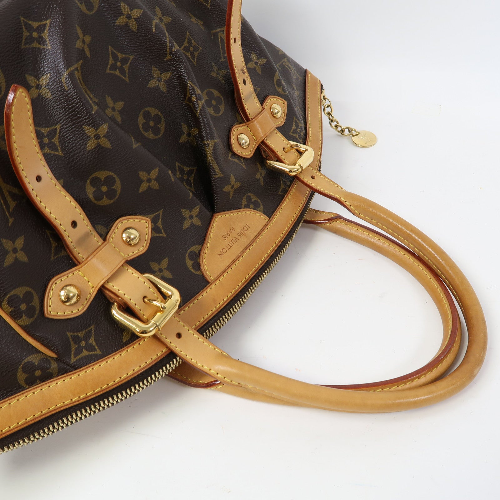 LOUIS VUITTON Monogram Tivoli GM金扣手挽袋啡色