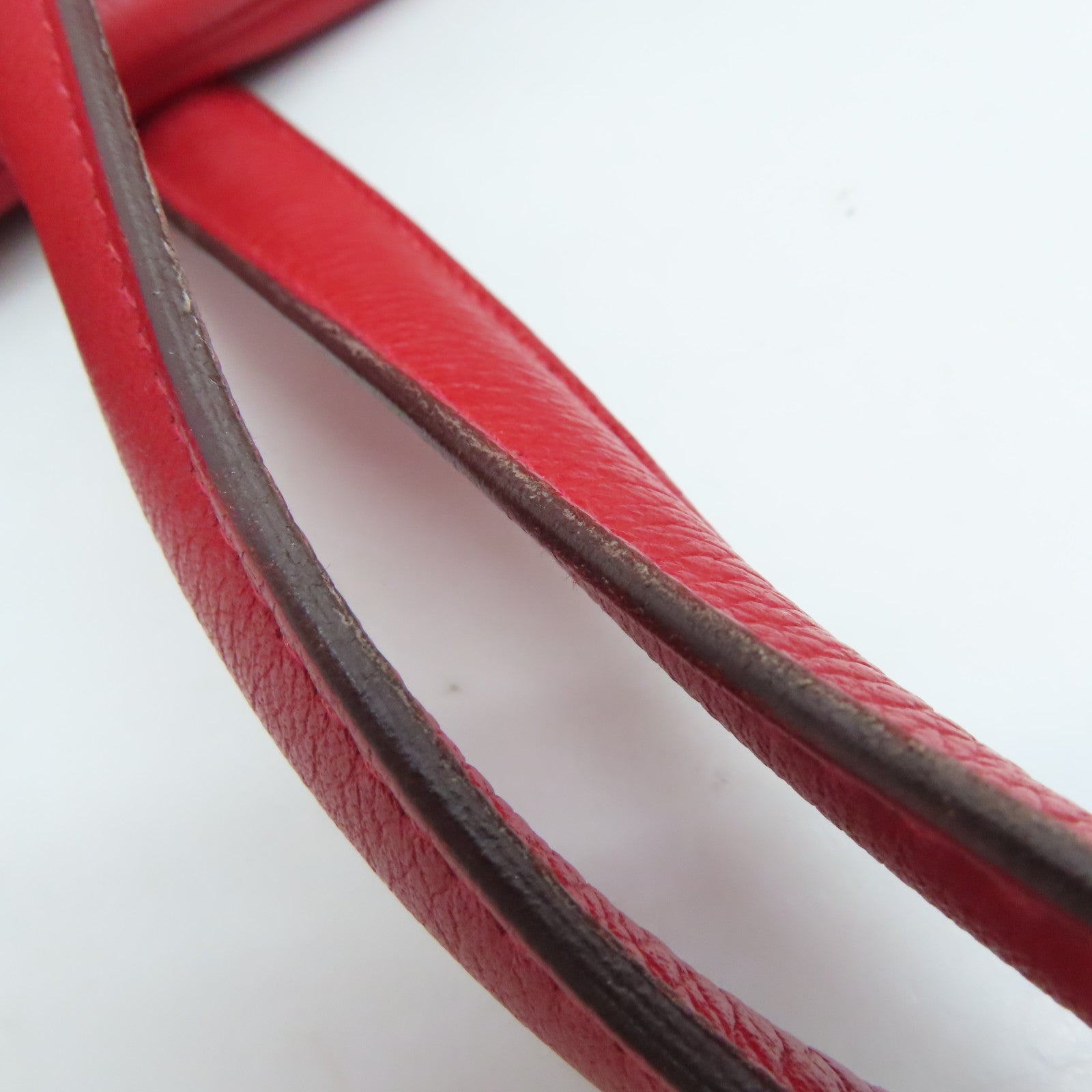 HERMES Evercolor皮革Victoria銀扣手挽袋法拉利紅