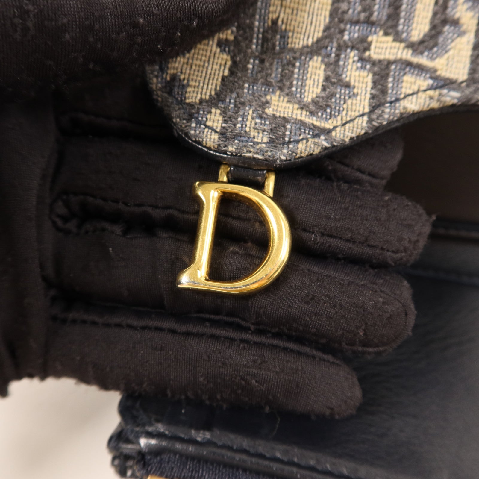 Dior 帆布Saddle Wallet金扣錢包