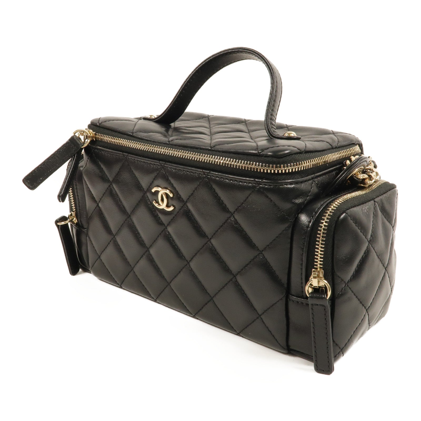 CHANEL 羊皮皮革Vanity Case手挽肩背兩用袋