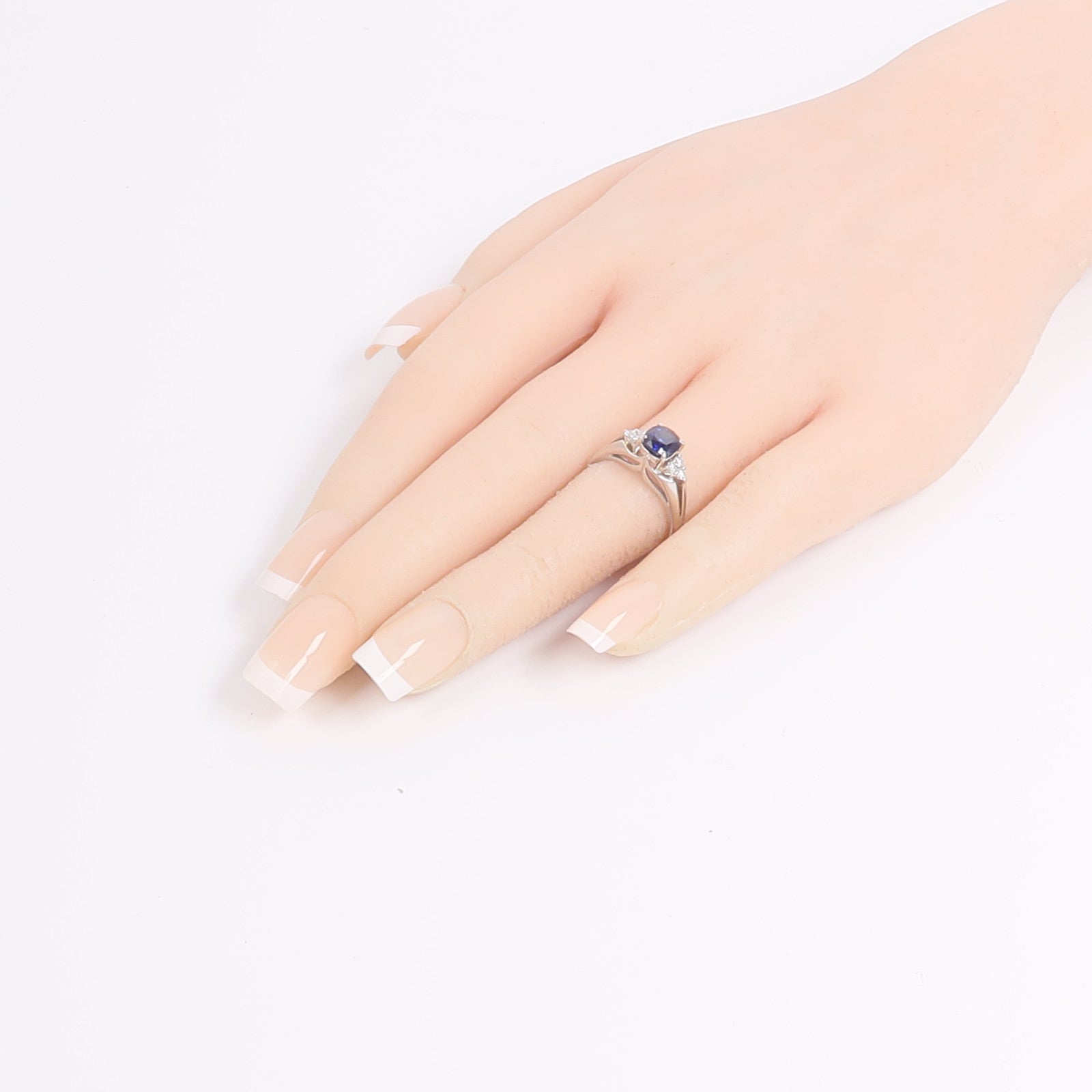 JEWELRY PT900鉑金Sapphire Diamond Ring藍寶石/鑽石戒指