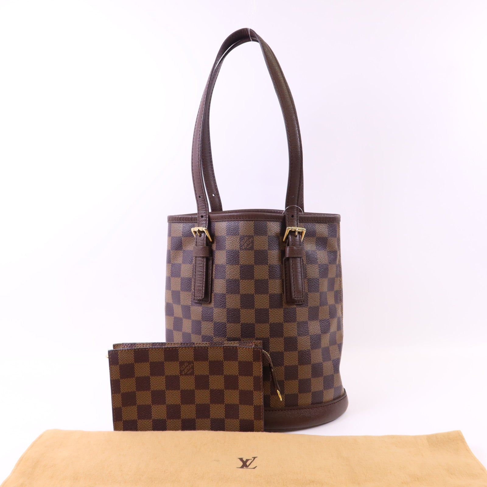 LOUIS VUITTON Damier Marais金扣肩背袋