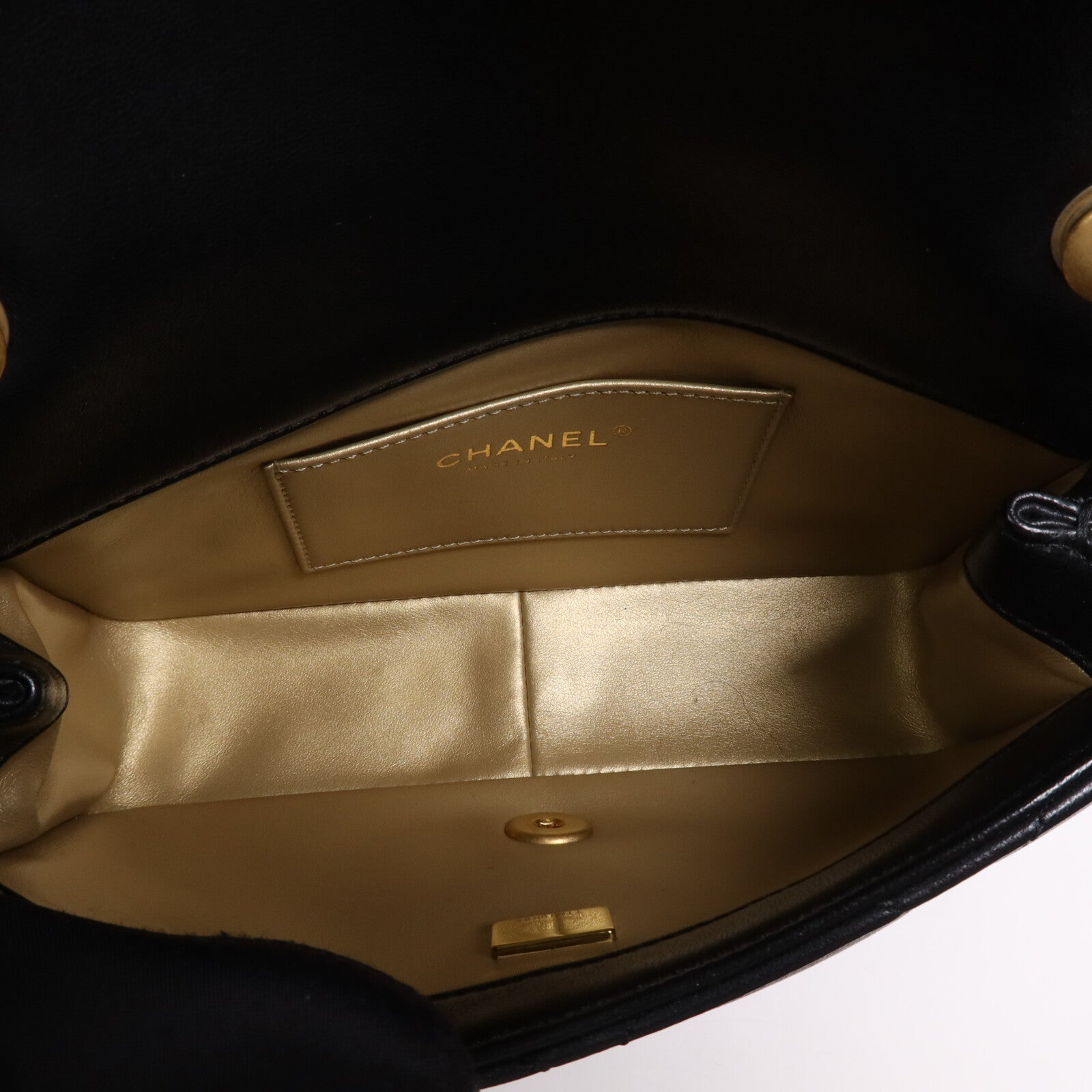 CHANEL 羊皮皮革Chain Shoulder Bag金扣鏈帶肩背袋