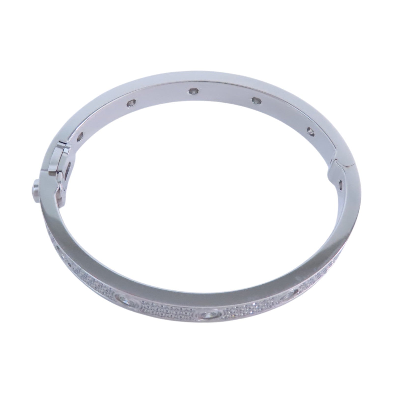 CARTIER 18K白金Love Bracelet Full Diamond鑽石手鐲#16