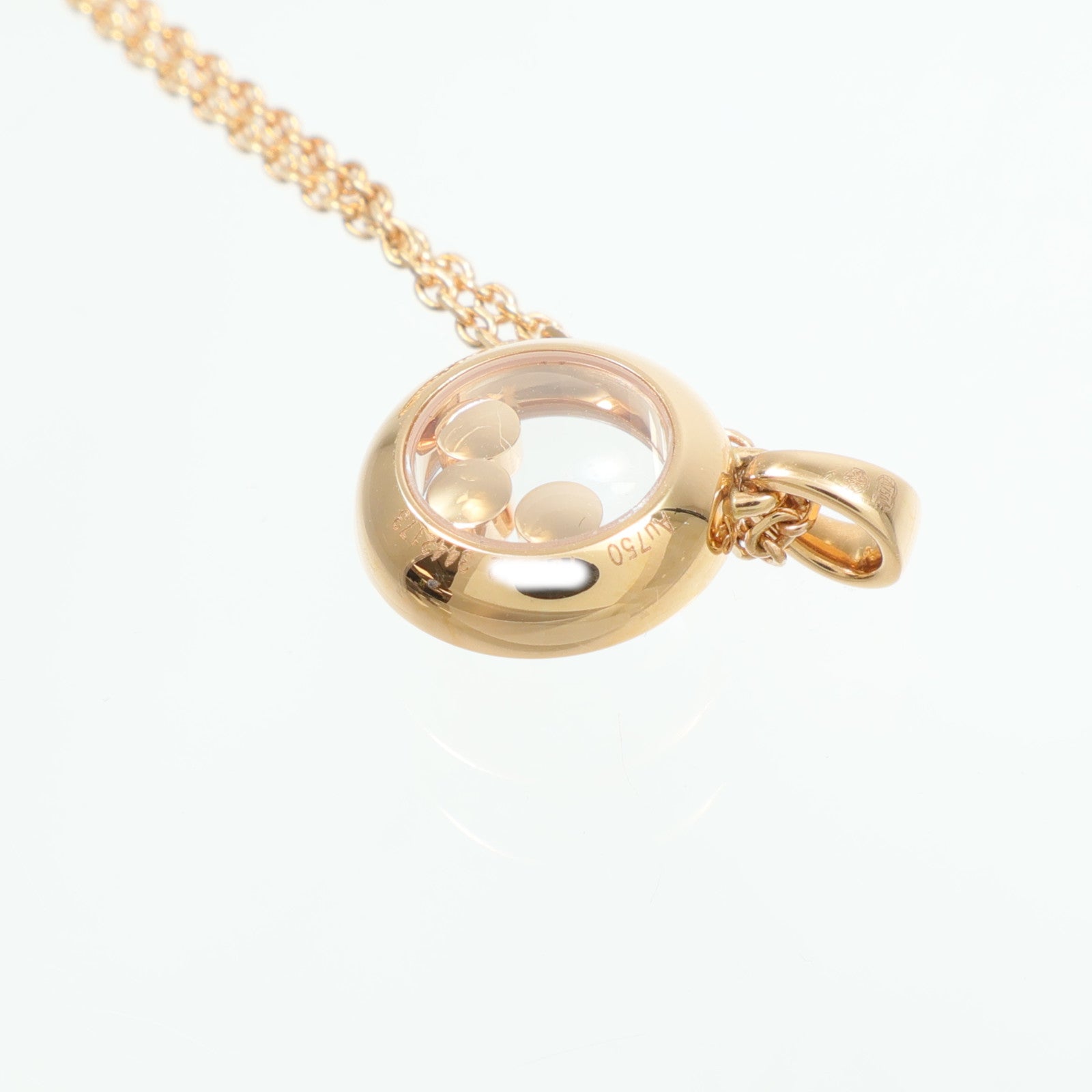 Chopard 18K玫瑰金Happy Diamond Icons Necklace鑽石項鍊