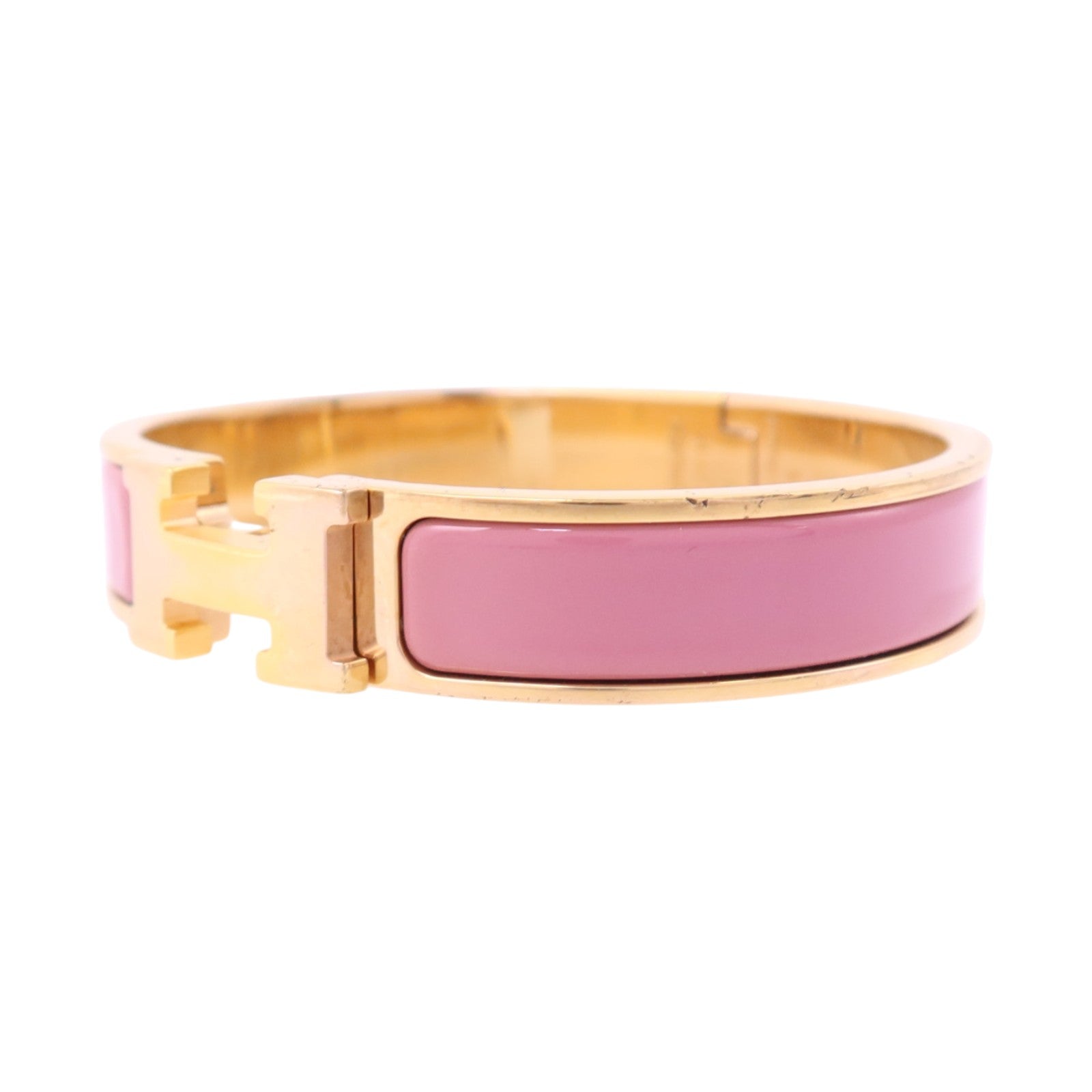 HERMES 金屬/琺瑯Clic H Bracelet金扣手鏈