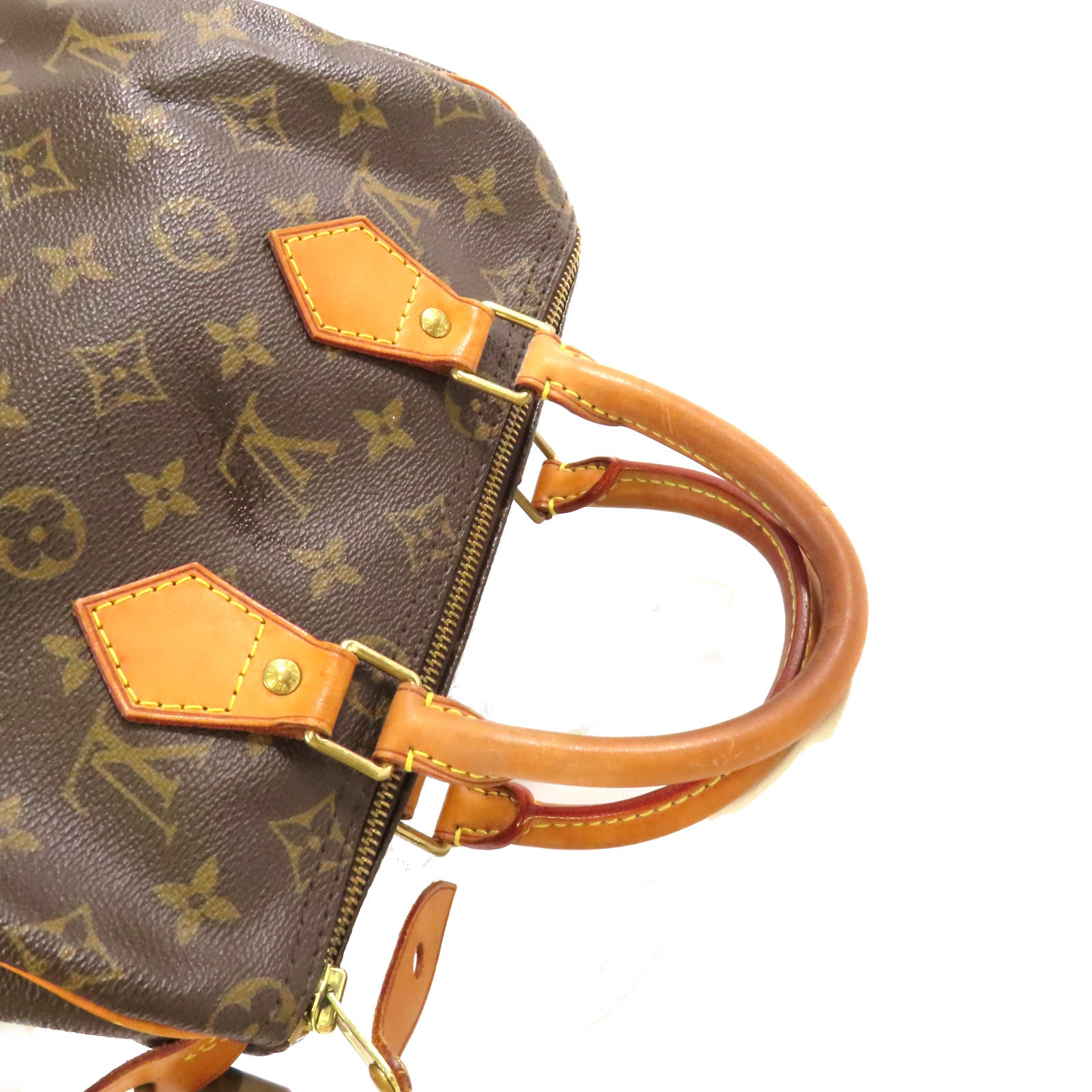 LOUIS VUITTON Monogram Speedy 25金扣手挽袋啡色