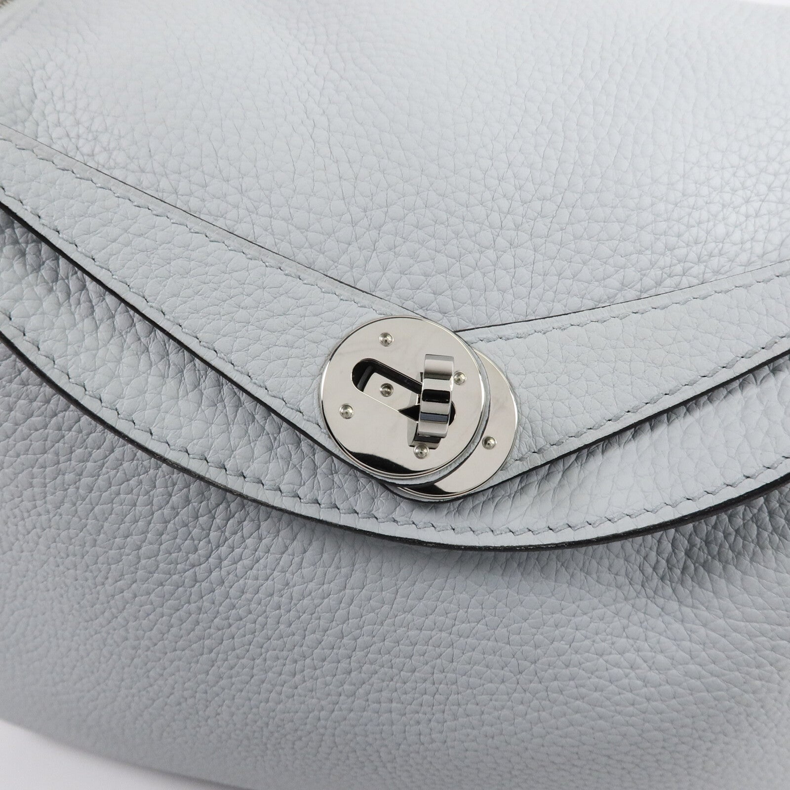 HERMES Clemence皮革Lindy 26手挽肩背兩用袋Blue Pale