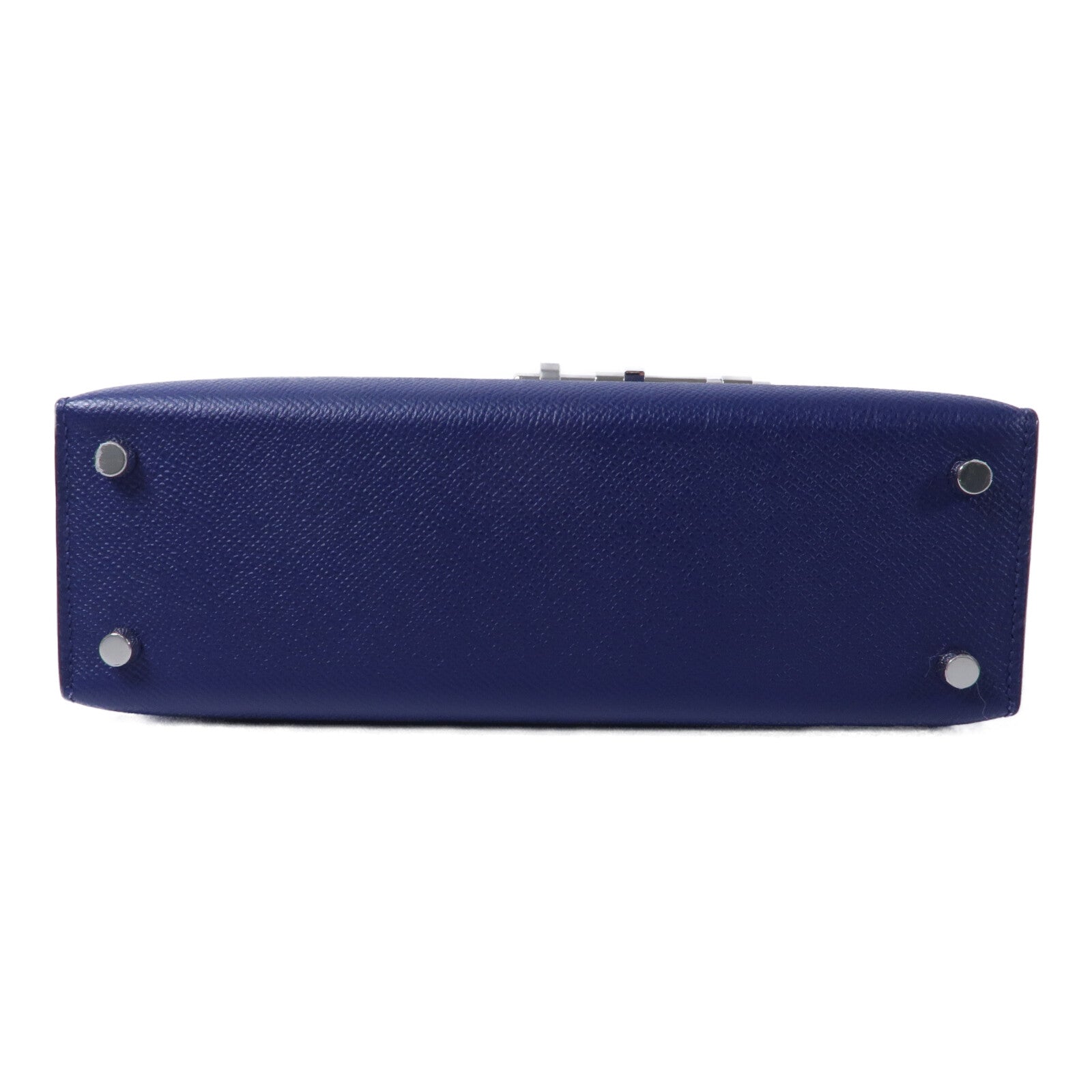 HERMES Epsom皮革Verrou 23肩背袋Bleu Saphir