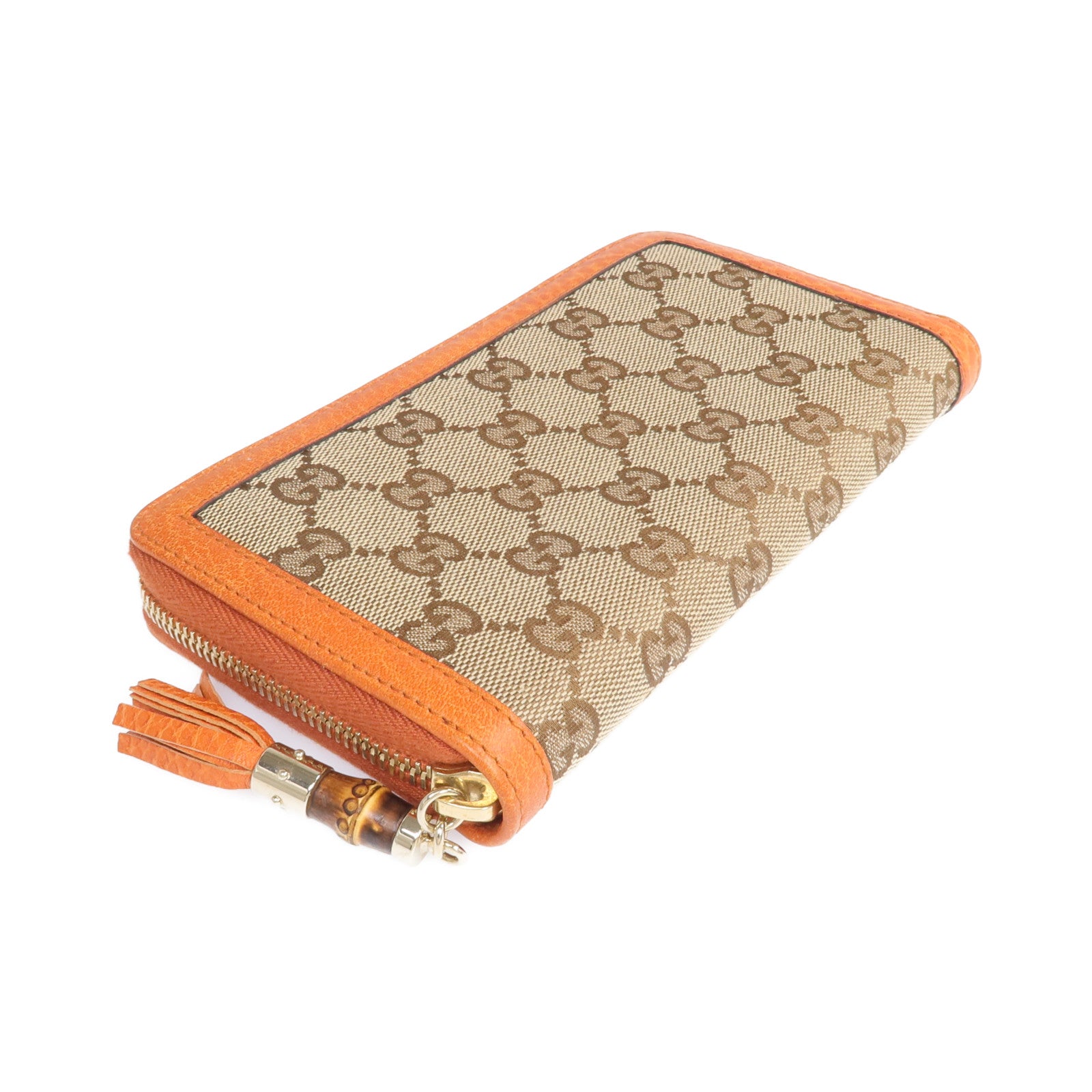 GUCCI 帆布Long Wallet金扣長錢包