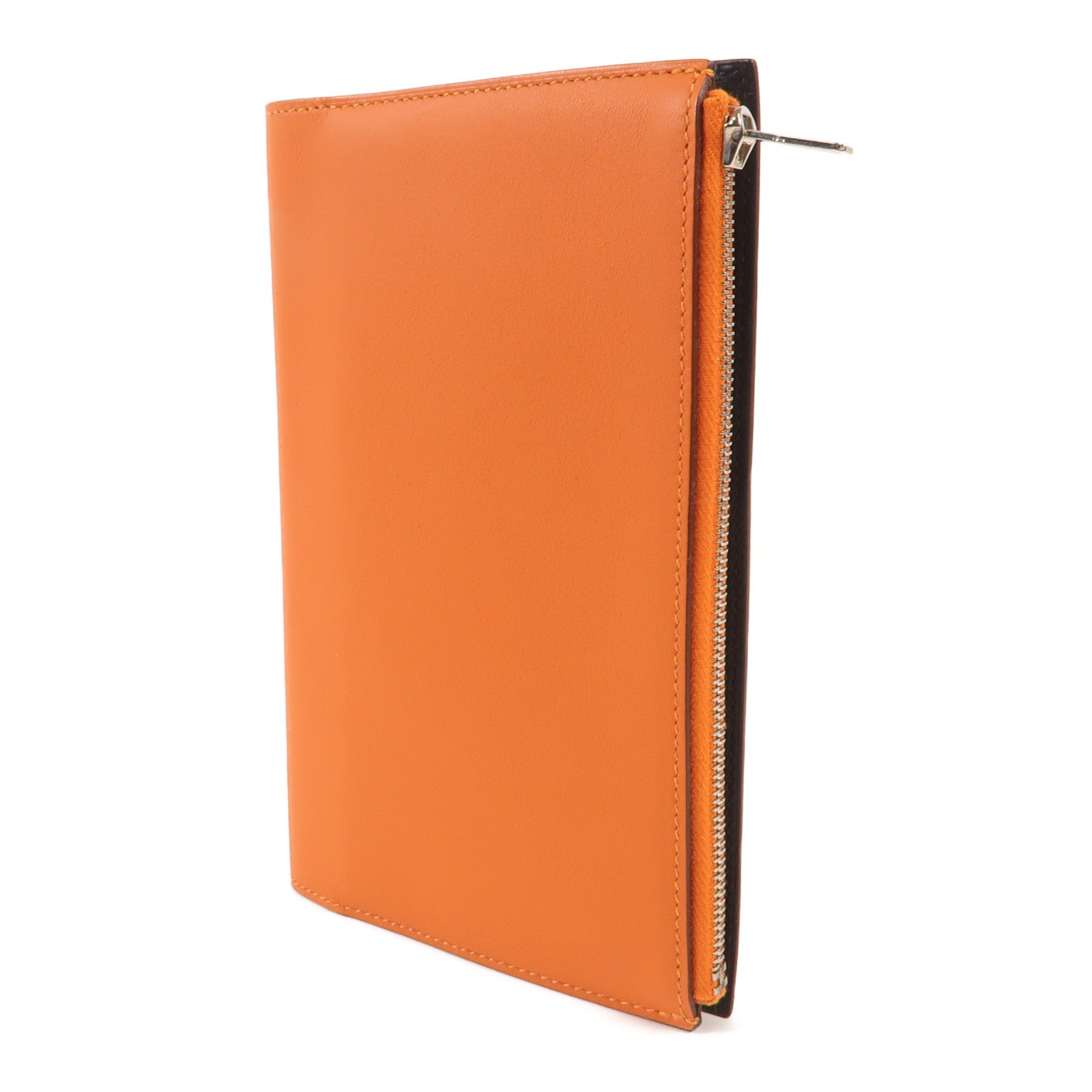 HERMES Swift皮革Passport Case護照套Orange 9J