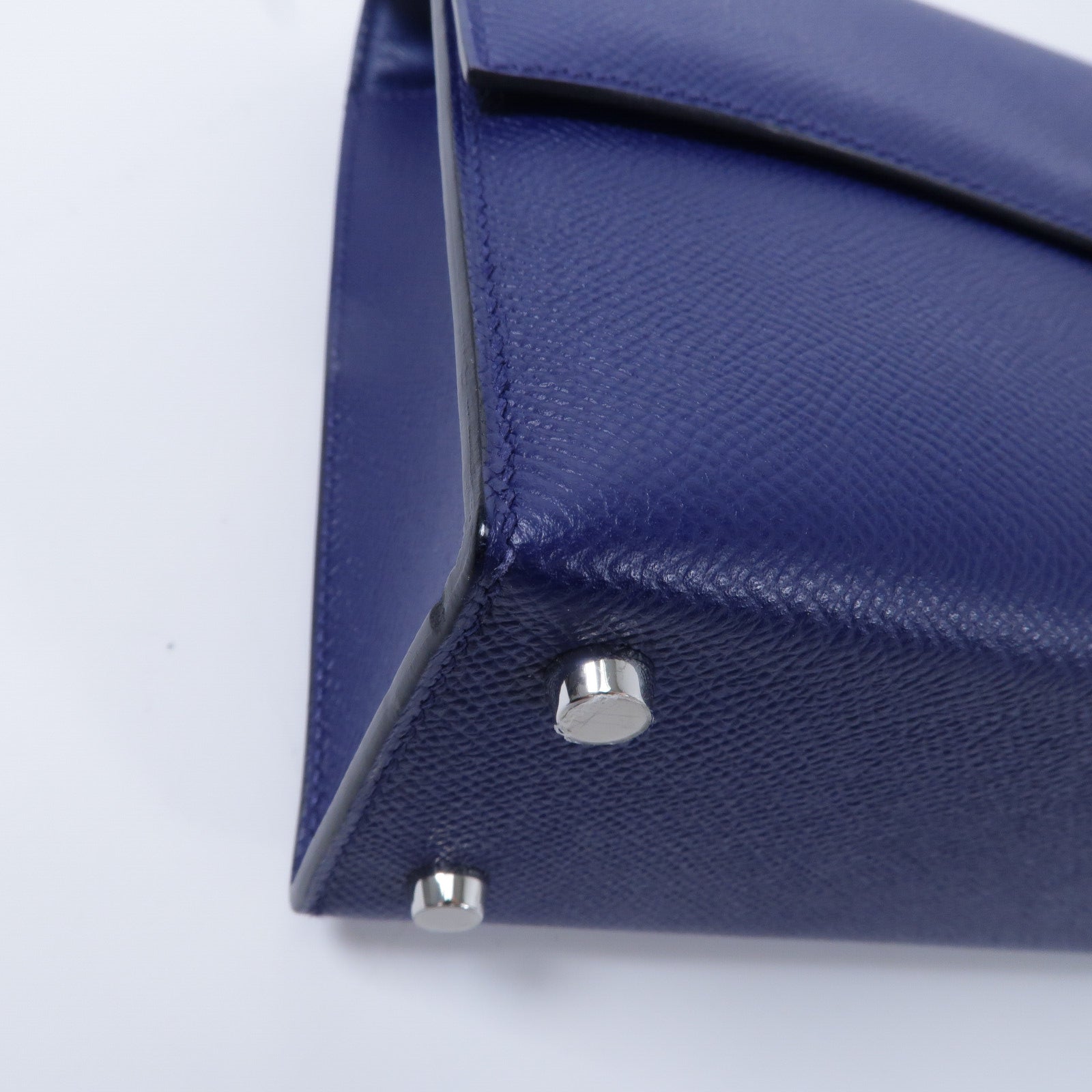 HERMES Epsom皮革Verrou 23肩背袋Bleu Saphir