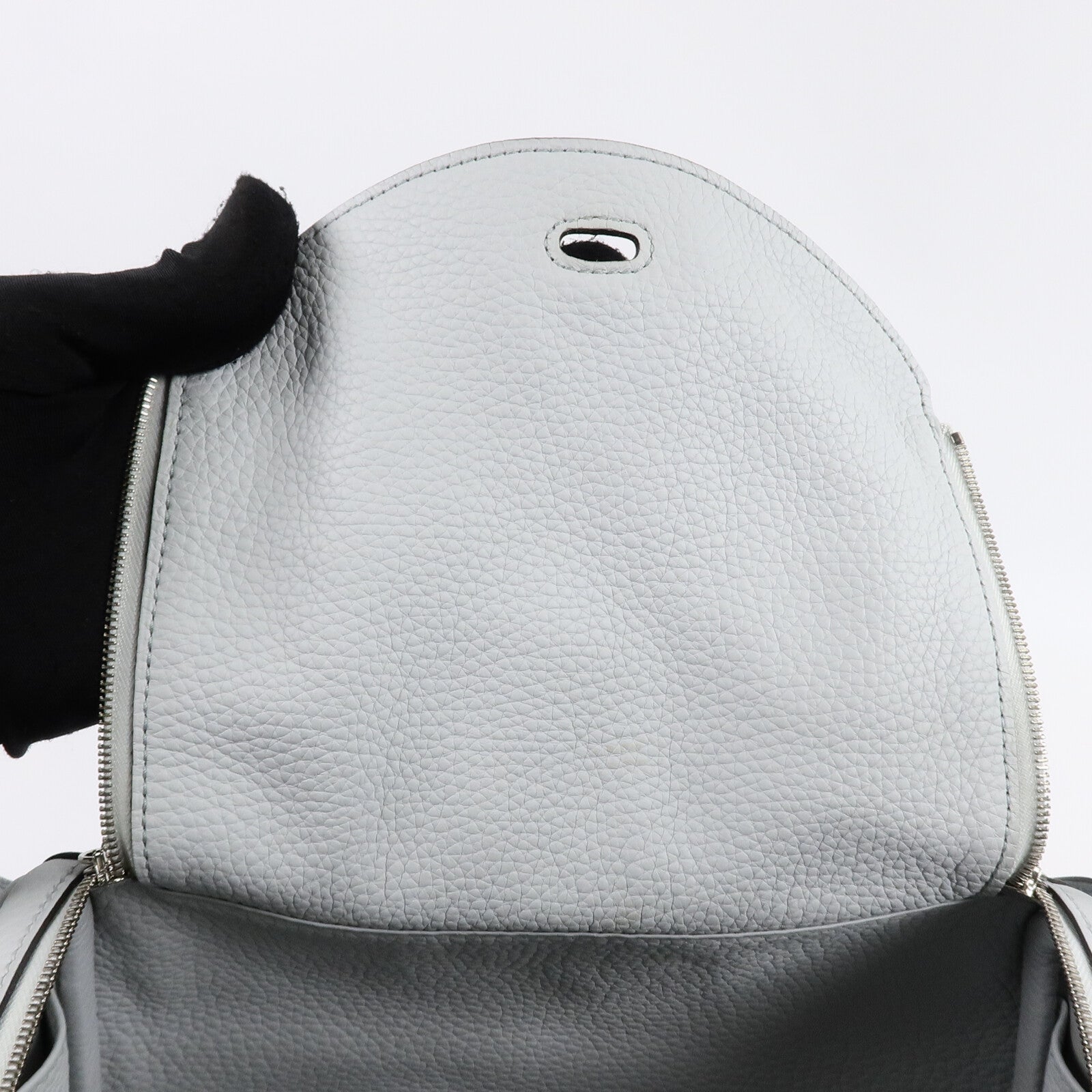 HERMES Clemence皮革Lindy 26手挽肩背兩用袋Blue Pale