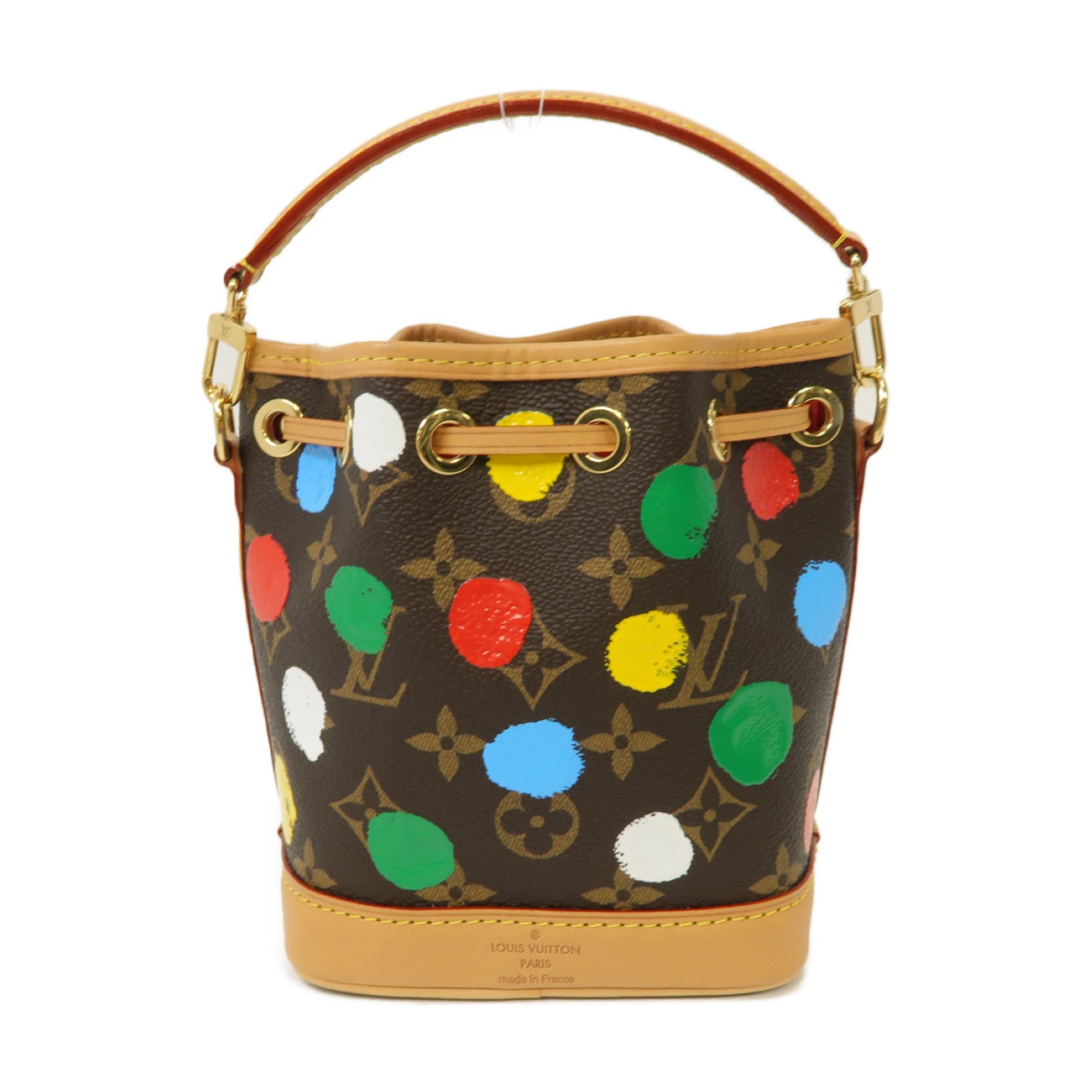 LOUIS VUITTON Monogram LV x YK Nano Noe金扣手挽肩背兩用袋啡色/彩色
