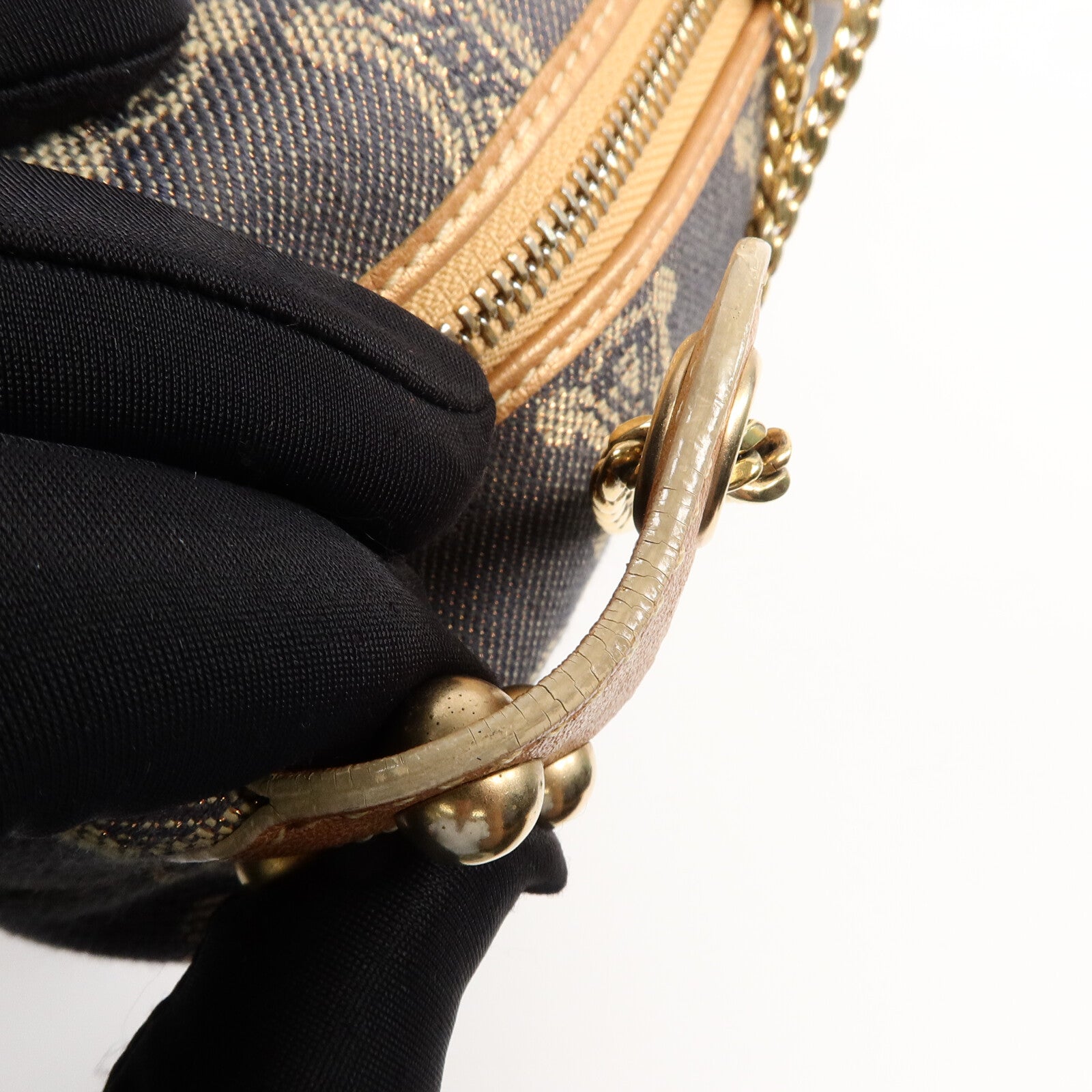 CELINE Denim Vintage Hand Bag鏈帶肩背袋