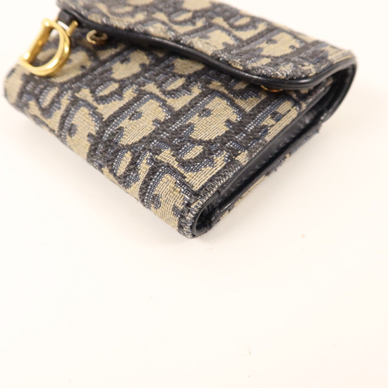Dior 帆布Saddle Wallet金扣錢包